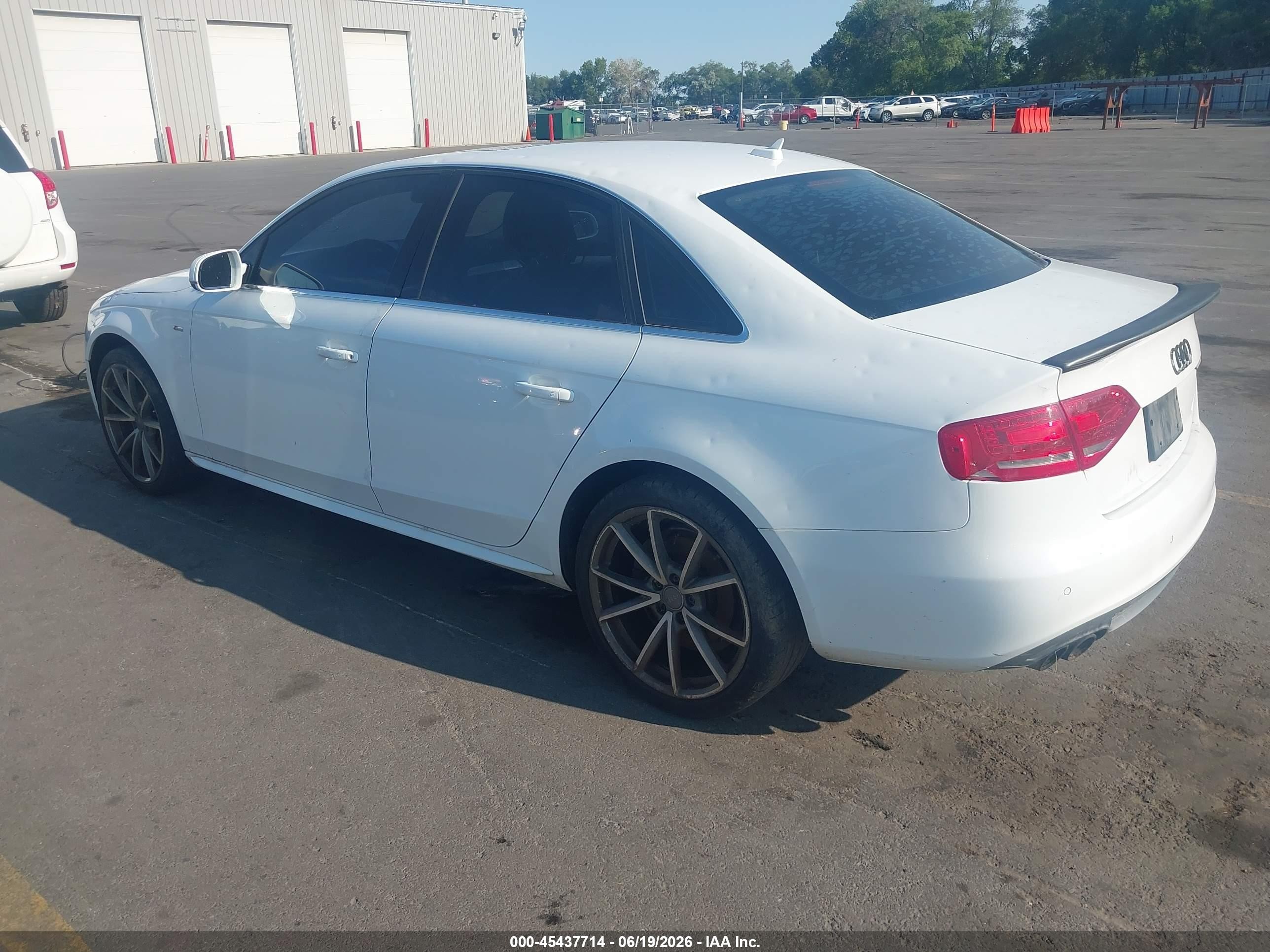 2012 Audi A4 VIN WAUFFAFL7CN016135 IAAI salvage auction — Normal Wear, Clear (Utah), sold $350 on 2026-07-09 (photo 3)