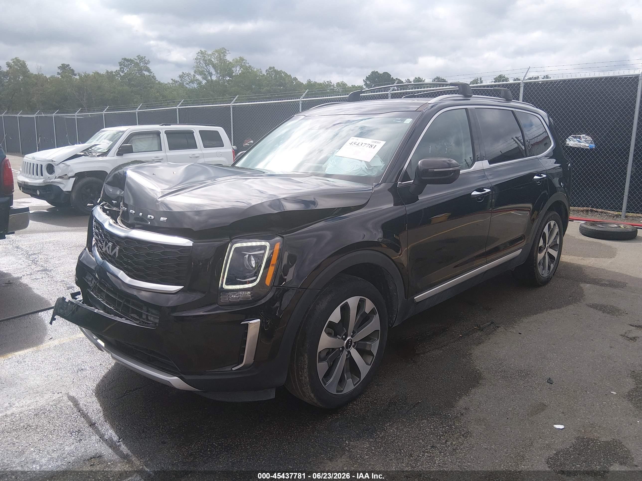 2022 Kia Telluride VIN 5XYP64HC0NG285559 IAAI salvage auction — Front End, Salvage (South Carolina), sold $4,450 on 2026-08-28 (photo 2)