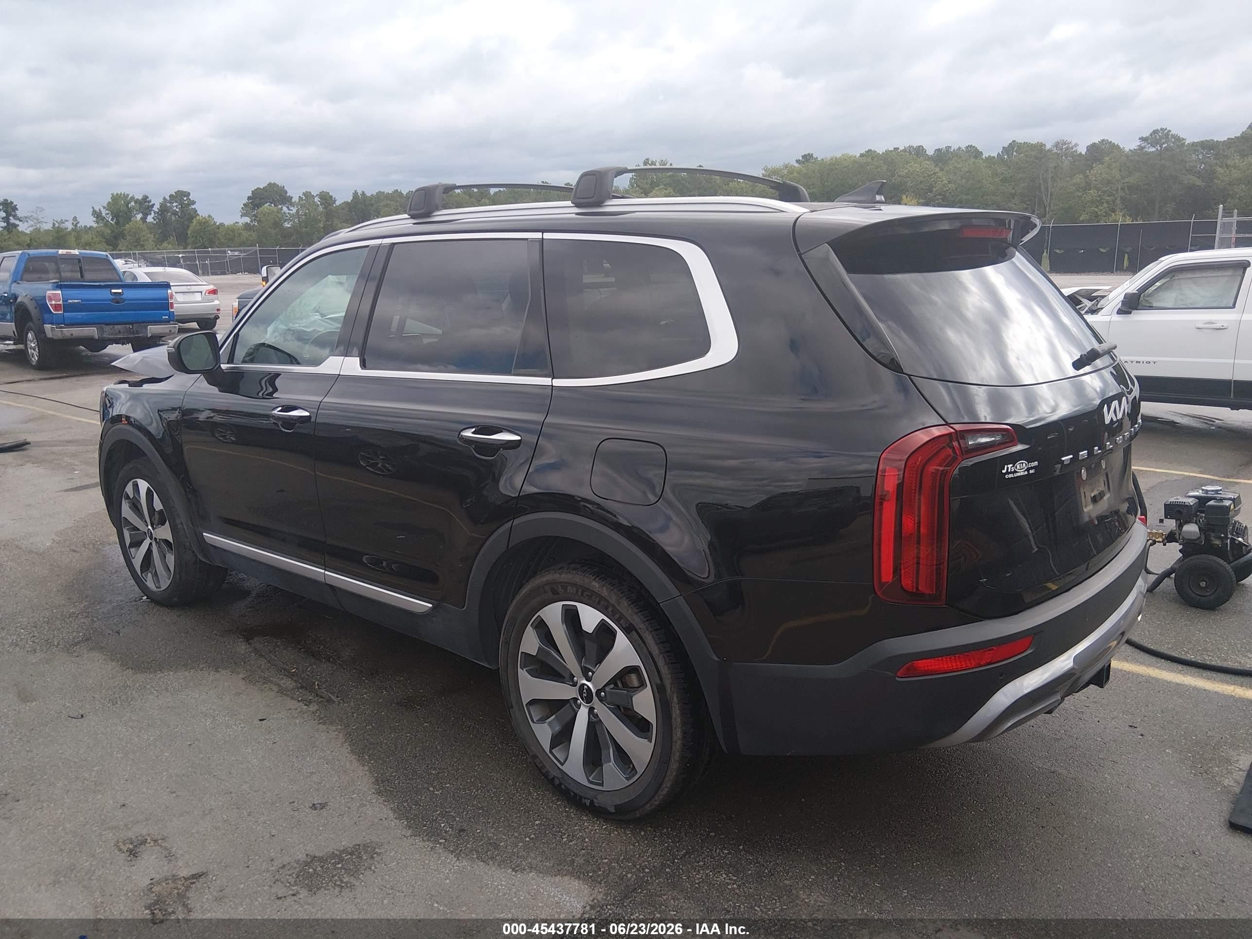 2022 Kia Telluride VIN 5XYP64HC0NG285559 IAAI salvage auction — Front End, Salvage (South Carolina), sold $4,450 on 2026-08-28 (photo 3)