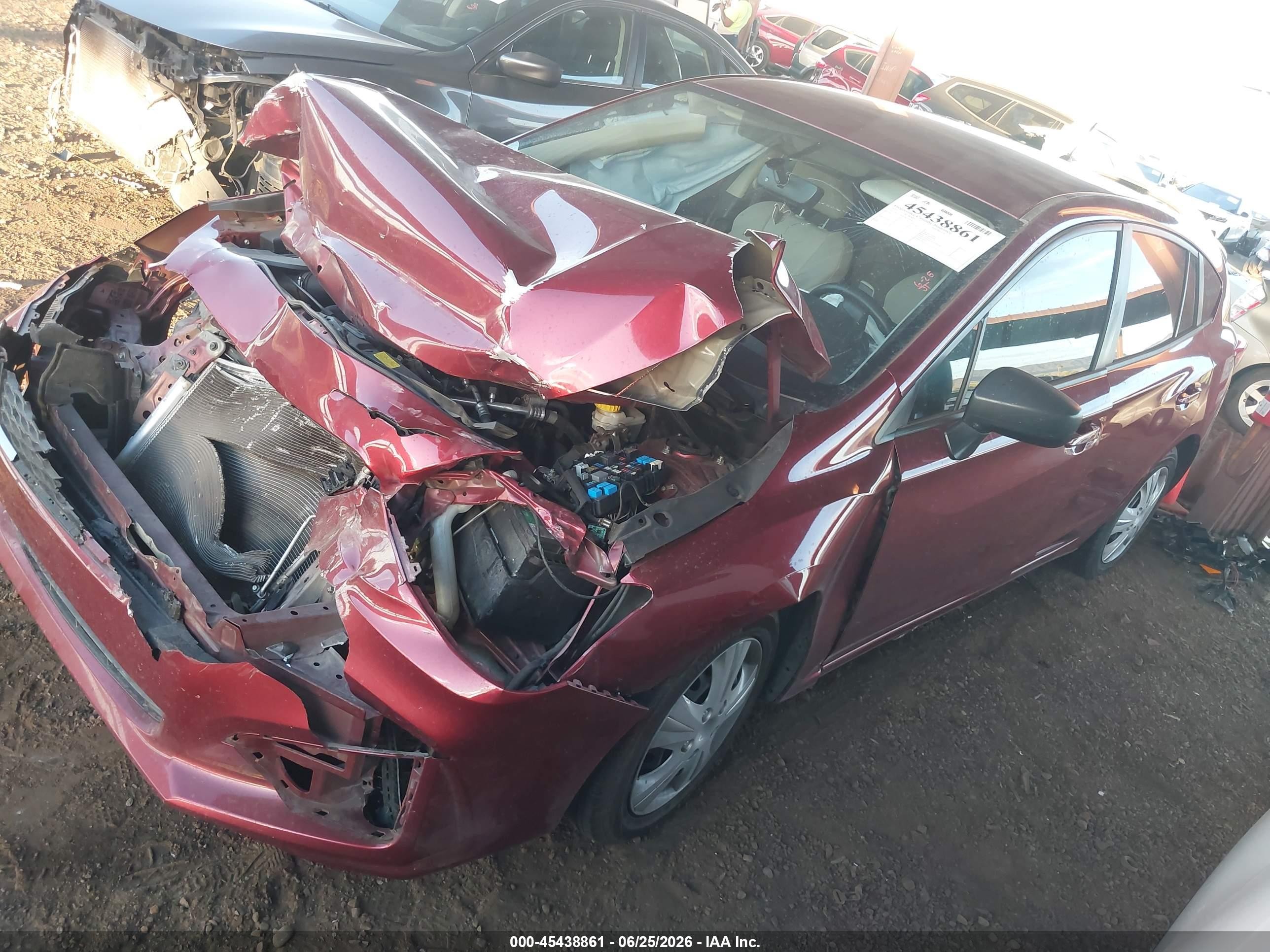 2019 Subaru Impreza VIN 4S3GTAA61K3704692 IAAI salvage auction — Front End, Salvage (Arizona), sold $1,100 on 2026-09-15 (photo 2)