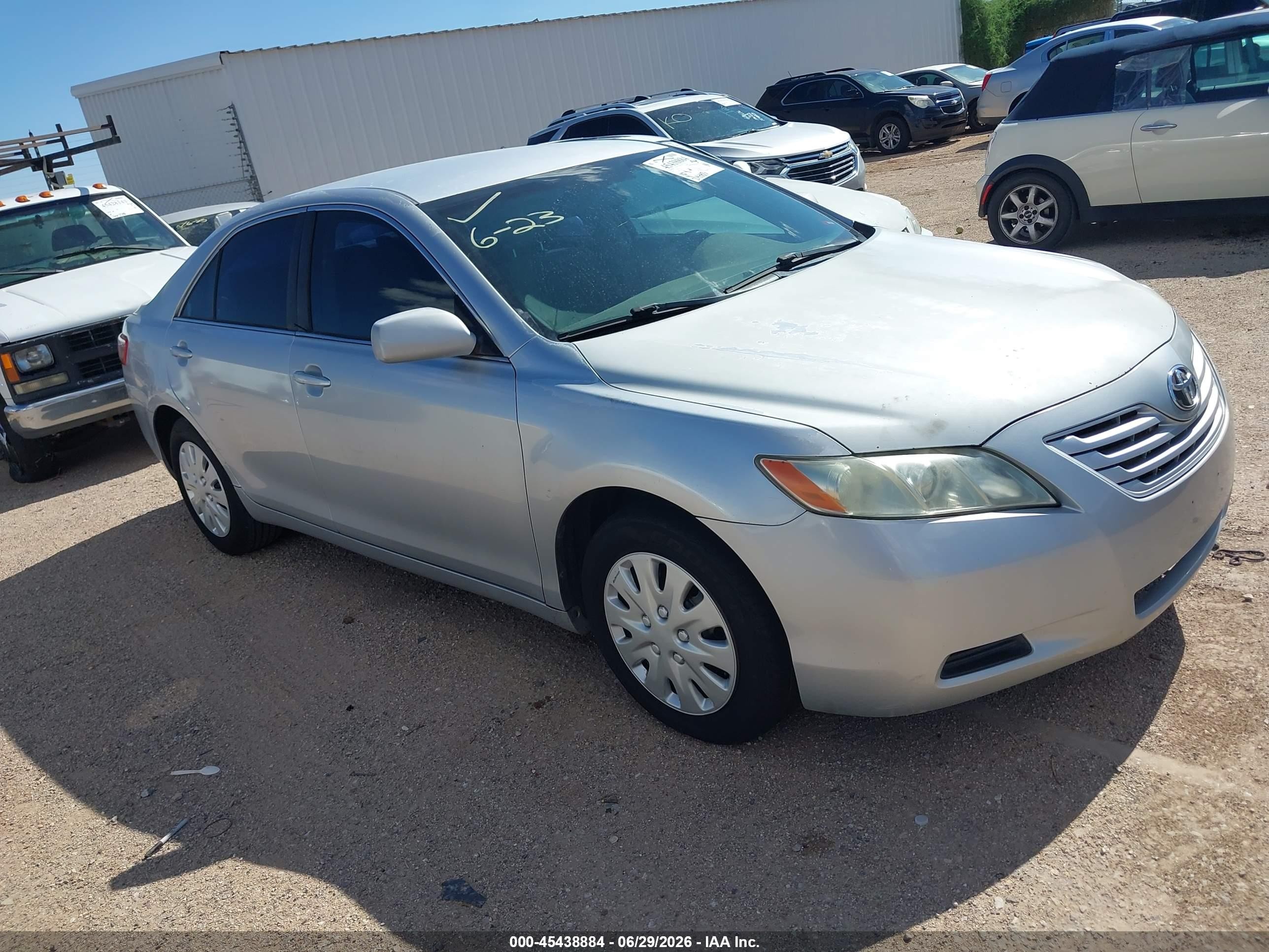 2007 Toyota Camry VIN 4T1BE46K67U566351 IAAI salvage auction — Normal Wear, Clear (Arizona), sold $1,100 on 2026-07-09 (photo 1)