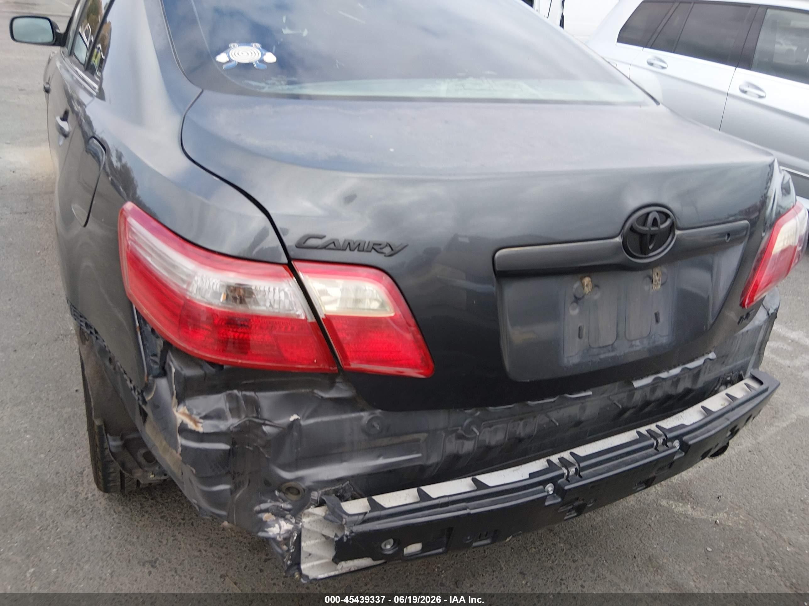 2007 Toyota Camry VIN 4T1BE46K97U657159 IAAI salvage auction — Rear End, Clear Salvage History (California), sold $550 on 2026-07-09 (photo 6)