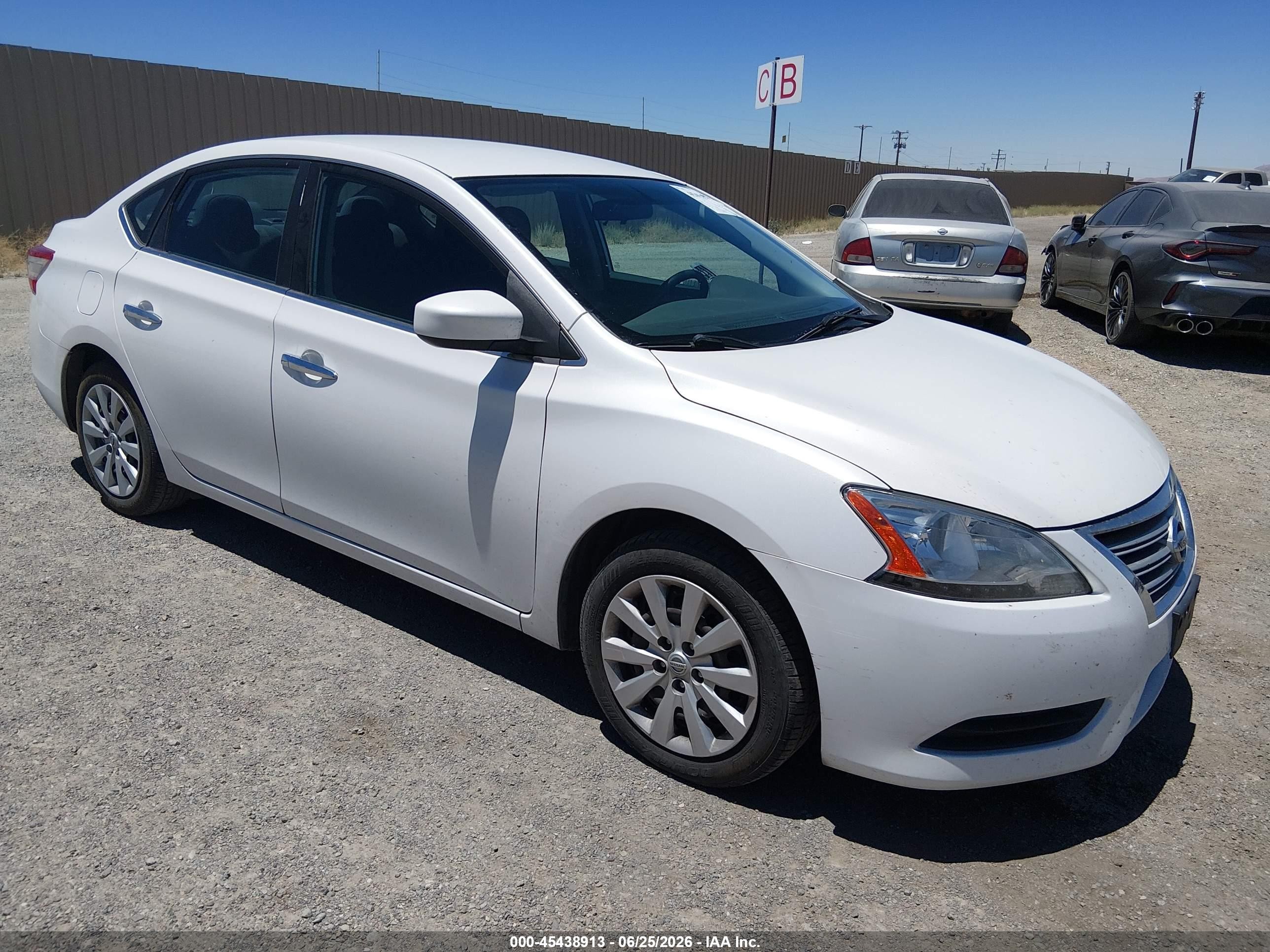 2013 Nissan Sentra VIN 3N1AB7AP4DL720285 IAAI salvage auction — Normal Wear, Clear (California), sold $400 on 2026-07-09 (photo 1)