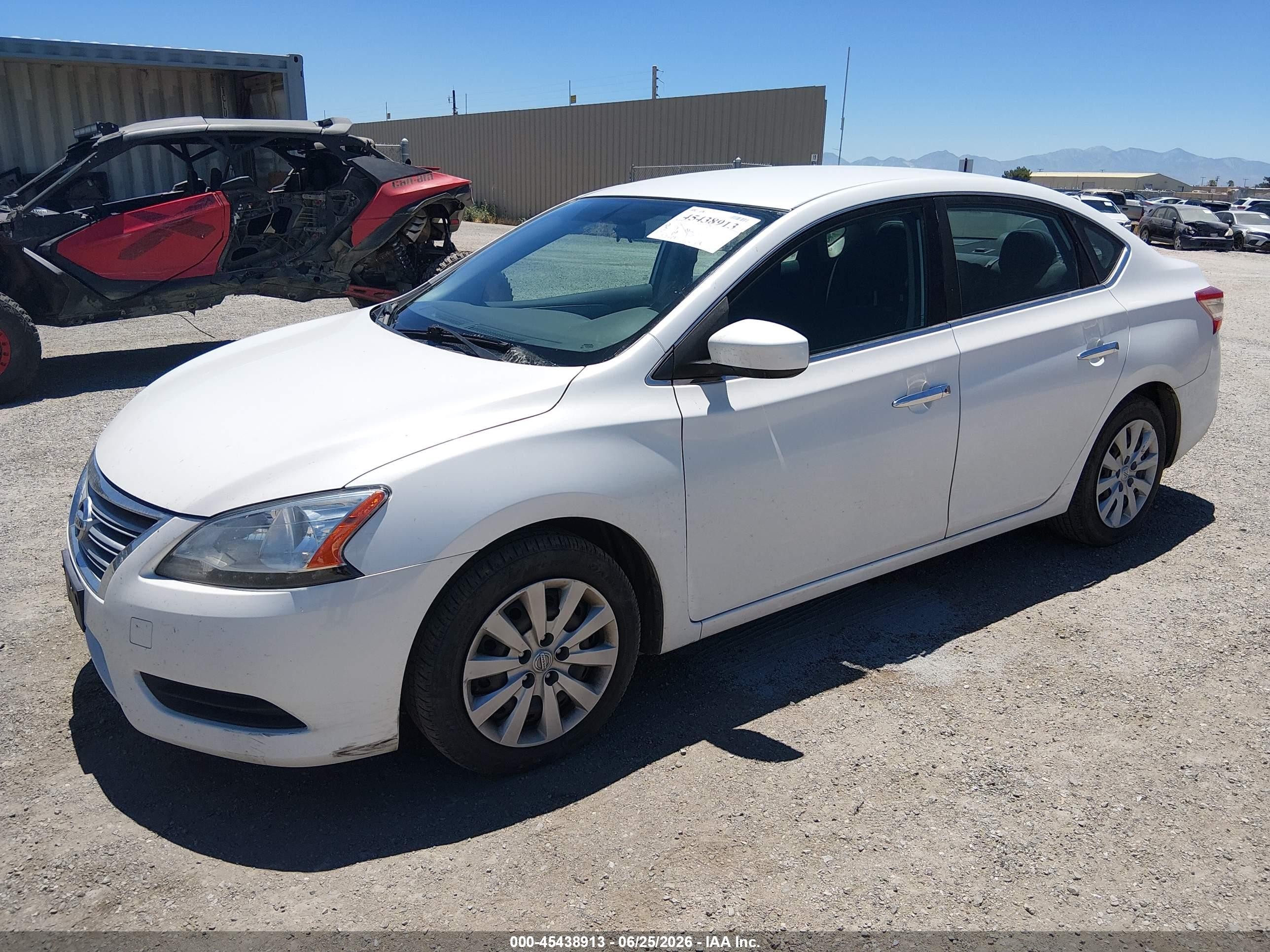 2013 Nissan Sentra VIN 3N1AB7AP4DL720285 IAAI salvage auction — Normal Wear, Clear (California), sold $400 on 2026-07-09 (photo 2)