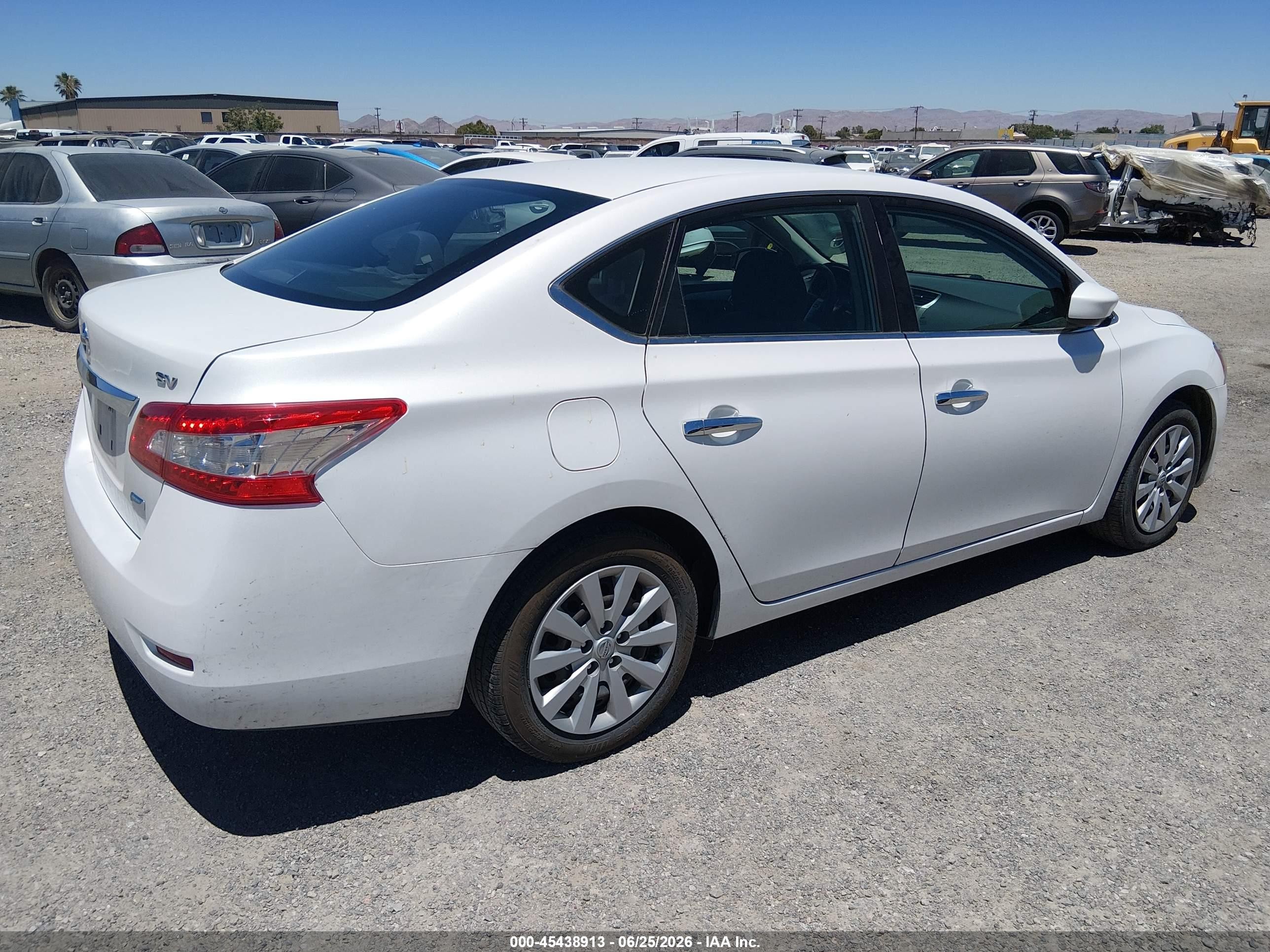 2013 Nissan Sentra VIN 3N1AB7AP4DL720285 IAAI salvage auction — Normal Wear, Clear (California), sold $400 on 2026-07-09 (photo 4)