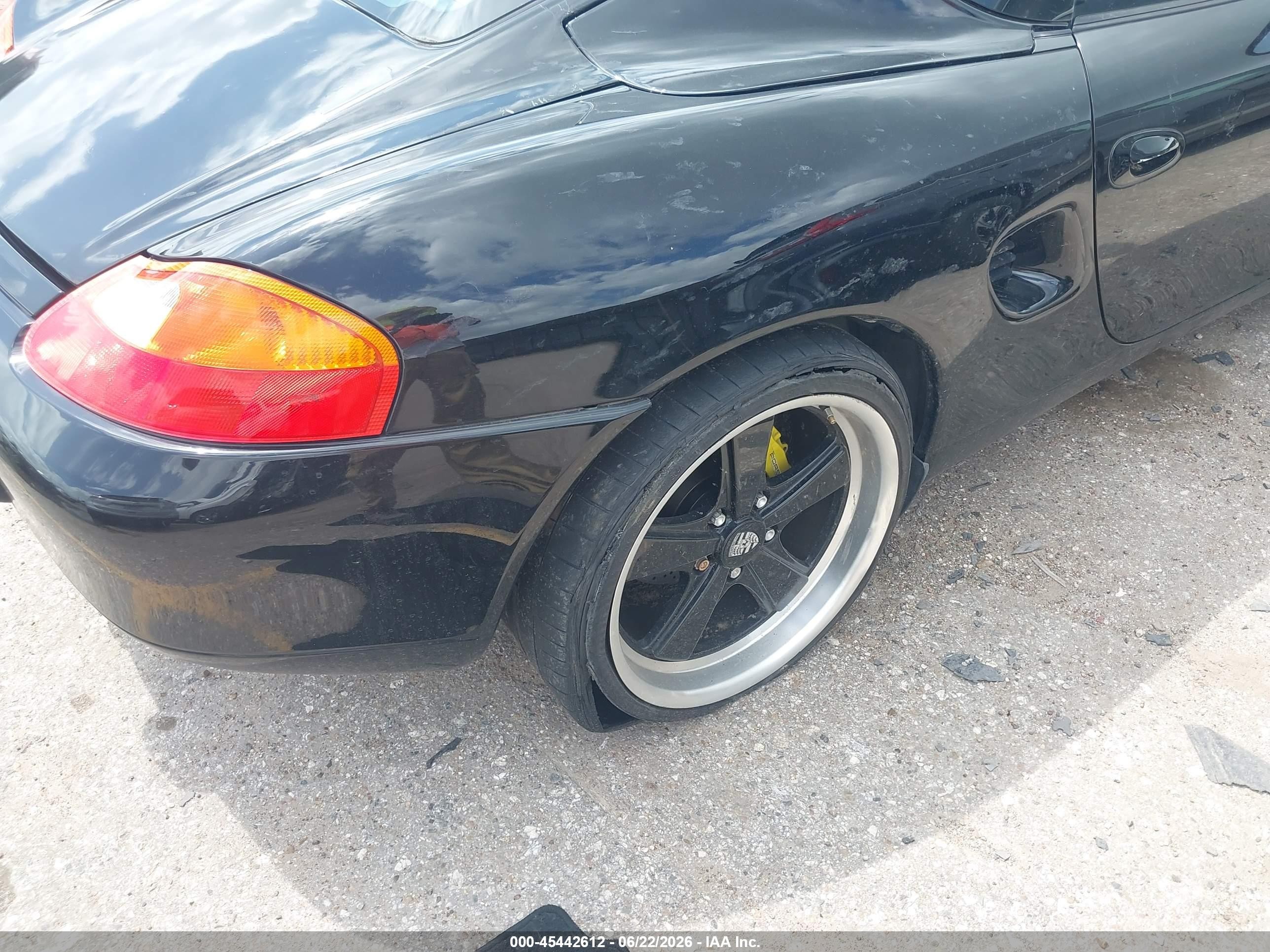 2002 Porsche Boxster VIN WP0CB29872U662939 IAAI salvage auction — Rear End, Original (Texas), sold $2,800 on 2026-09-09 (photo 6)