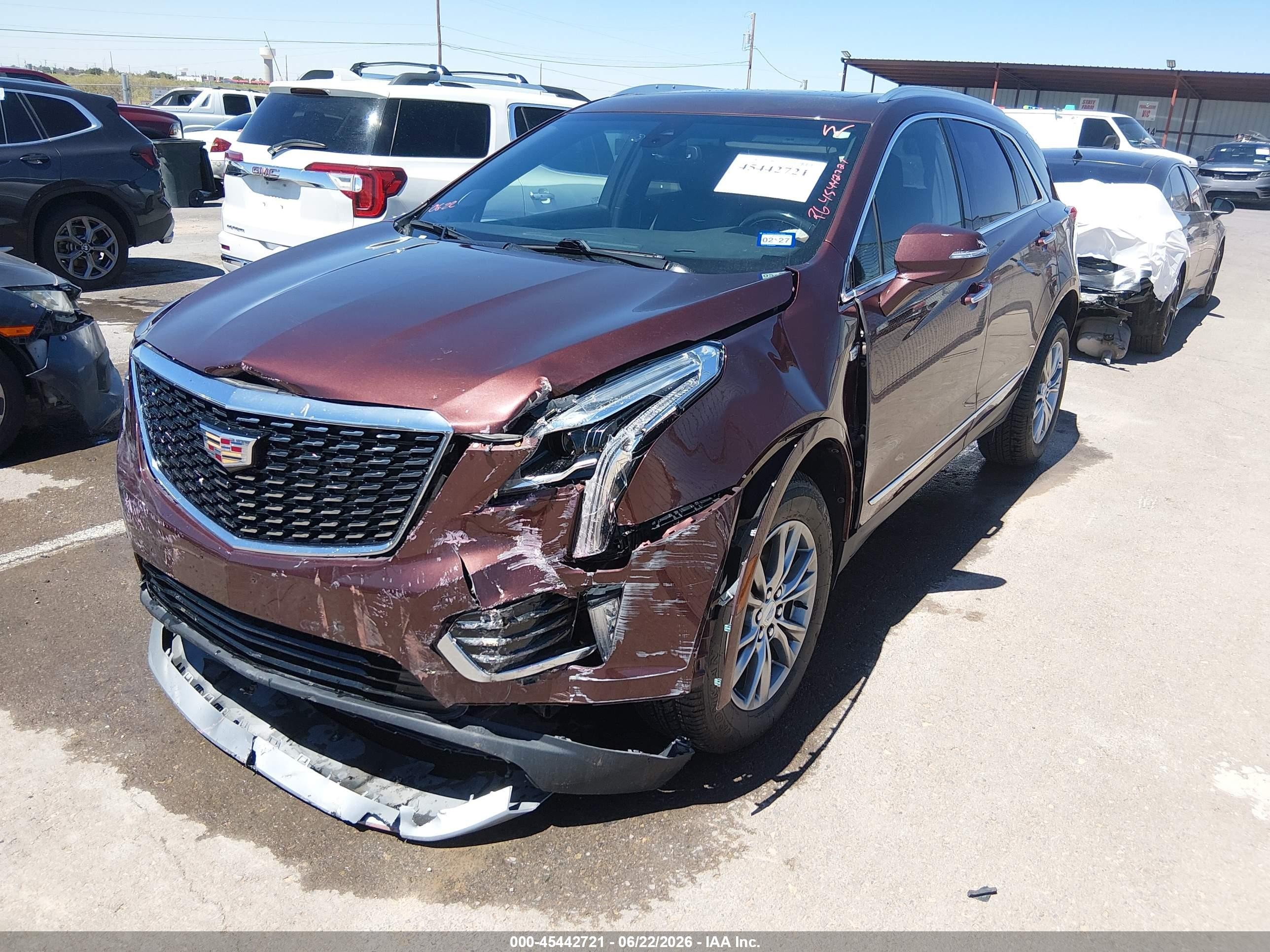 2023 Cadillac Xt5 VIN 1GYKNCRS6PZ191004 IAAI salvage auction — Front End, Original (Texas), sold $7,150 on 2026-09-02 (photo 2)