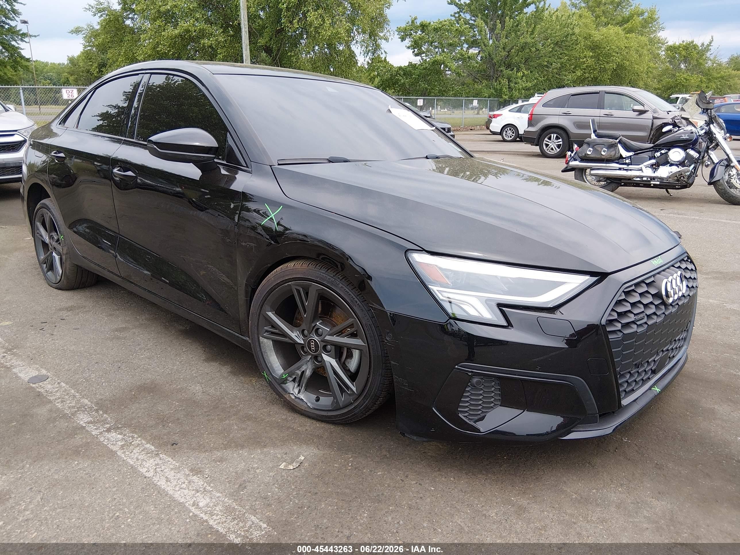 2024 Audi A3 VIN WAUGUDGY8RA044032 — IAAI salvage auction photo