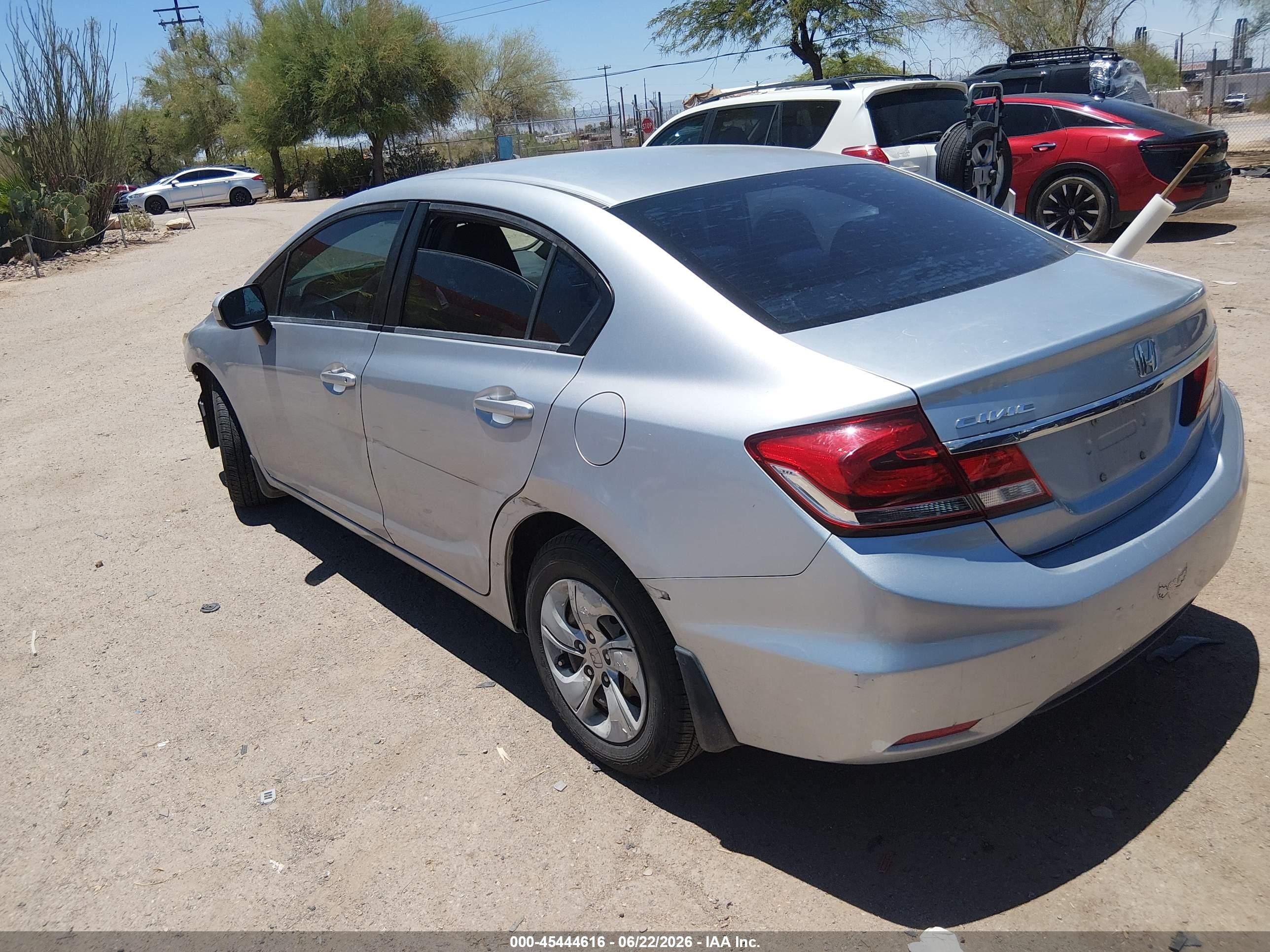 2015 Honda Civic VIN 2HGFB2F54FH553470 IAAI salvage auction — Front End, Salvage (Arizona), sold $2,700 on 2026-07-09 (photo 3)