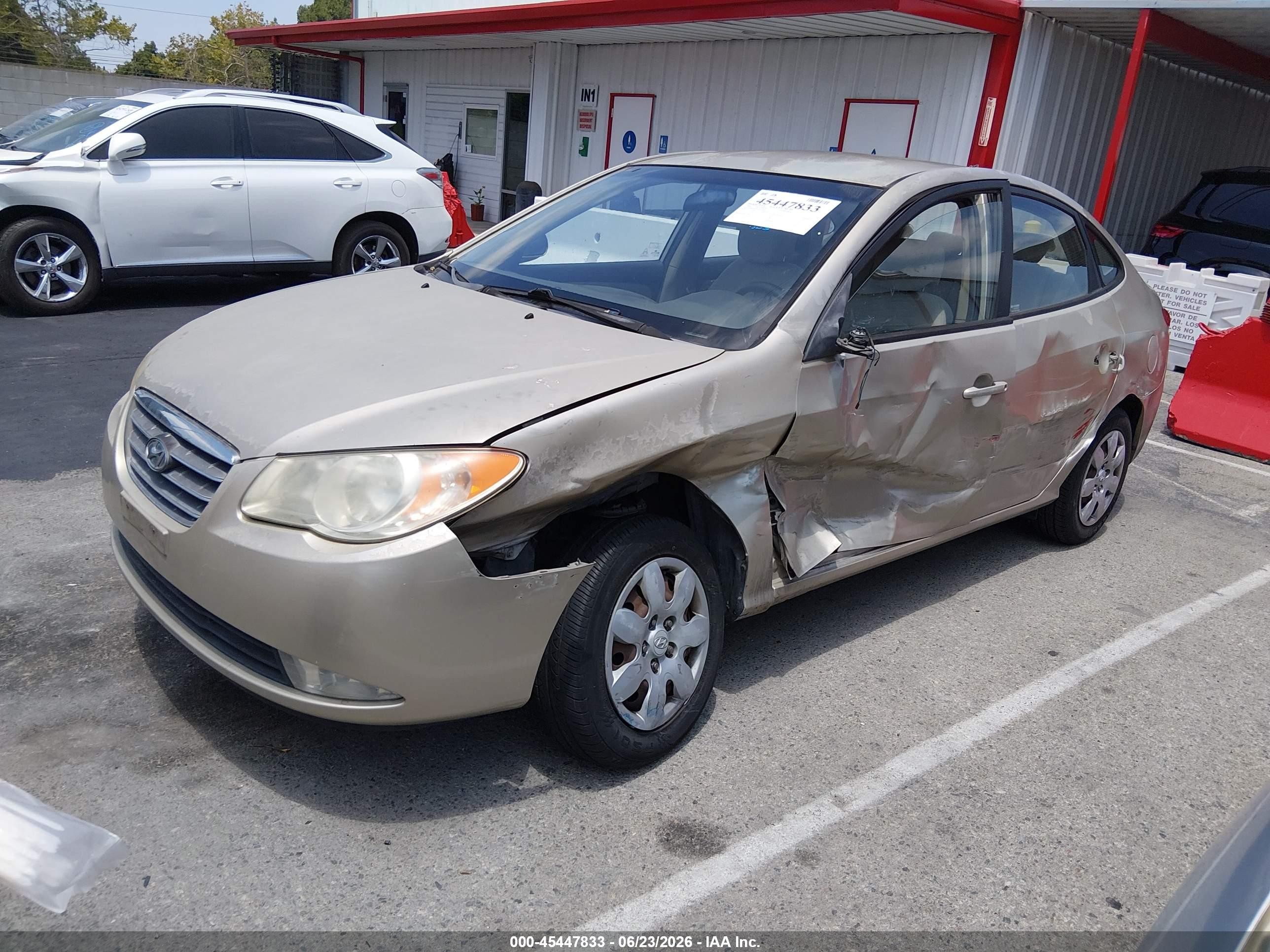 2008 Hyundai Elantra VIN KMHDU46D78U277901 IAAI salvage auction — Normal Wear, Salvage (California), sold $550 on 2026-07-09 (photo 2)