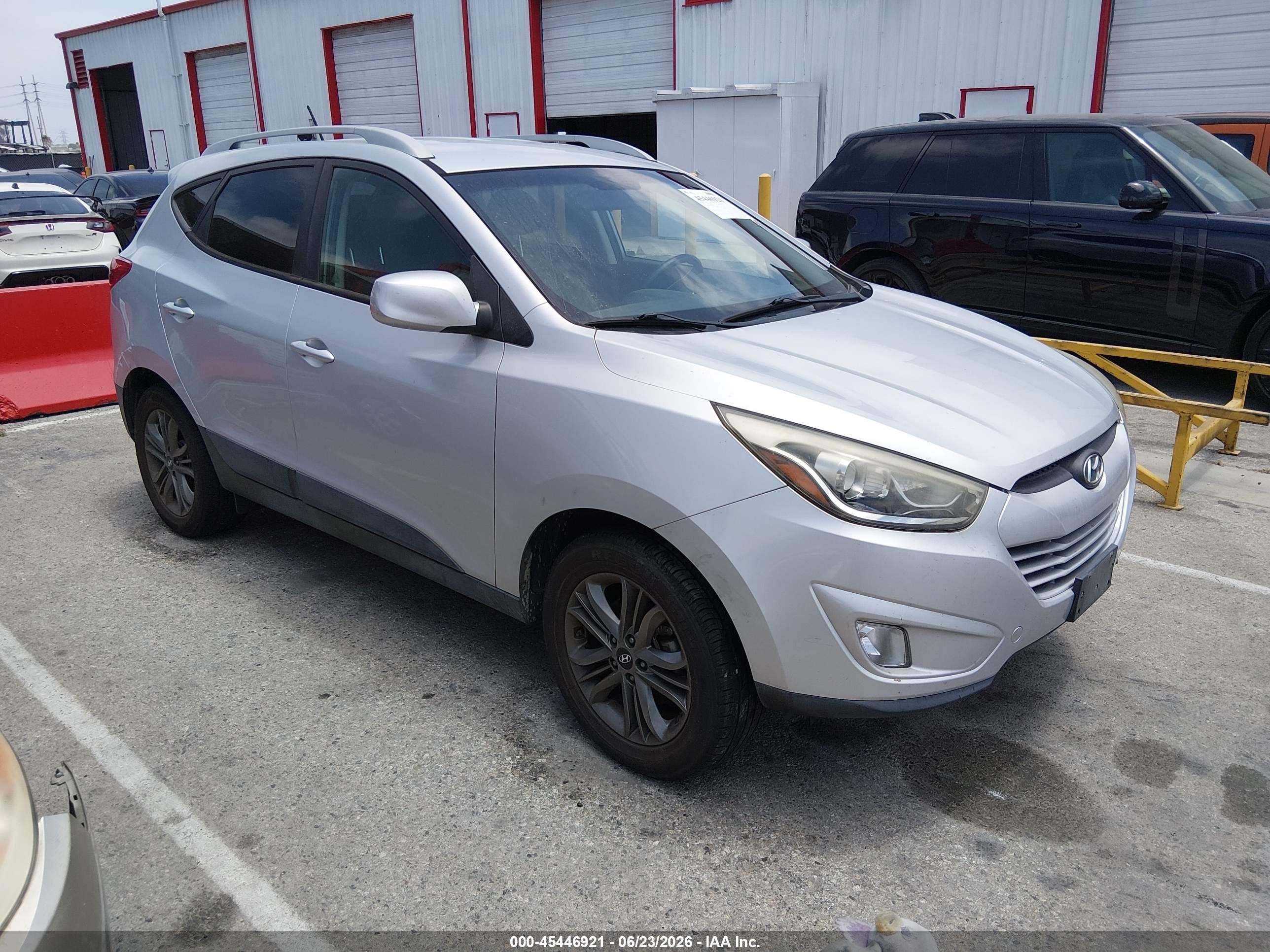 2014 Hyundai Tucson VIN KM8JU3AG6EU922032 IAAI salvage auction — Normal Wear, Clear - Dealer Only (California), sold $2,325 on 2026-07-09 (photo 1)