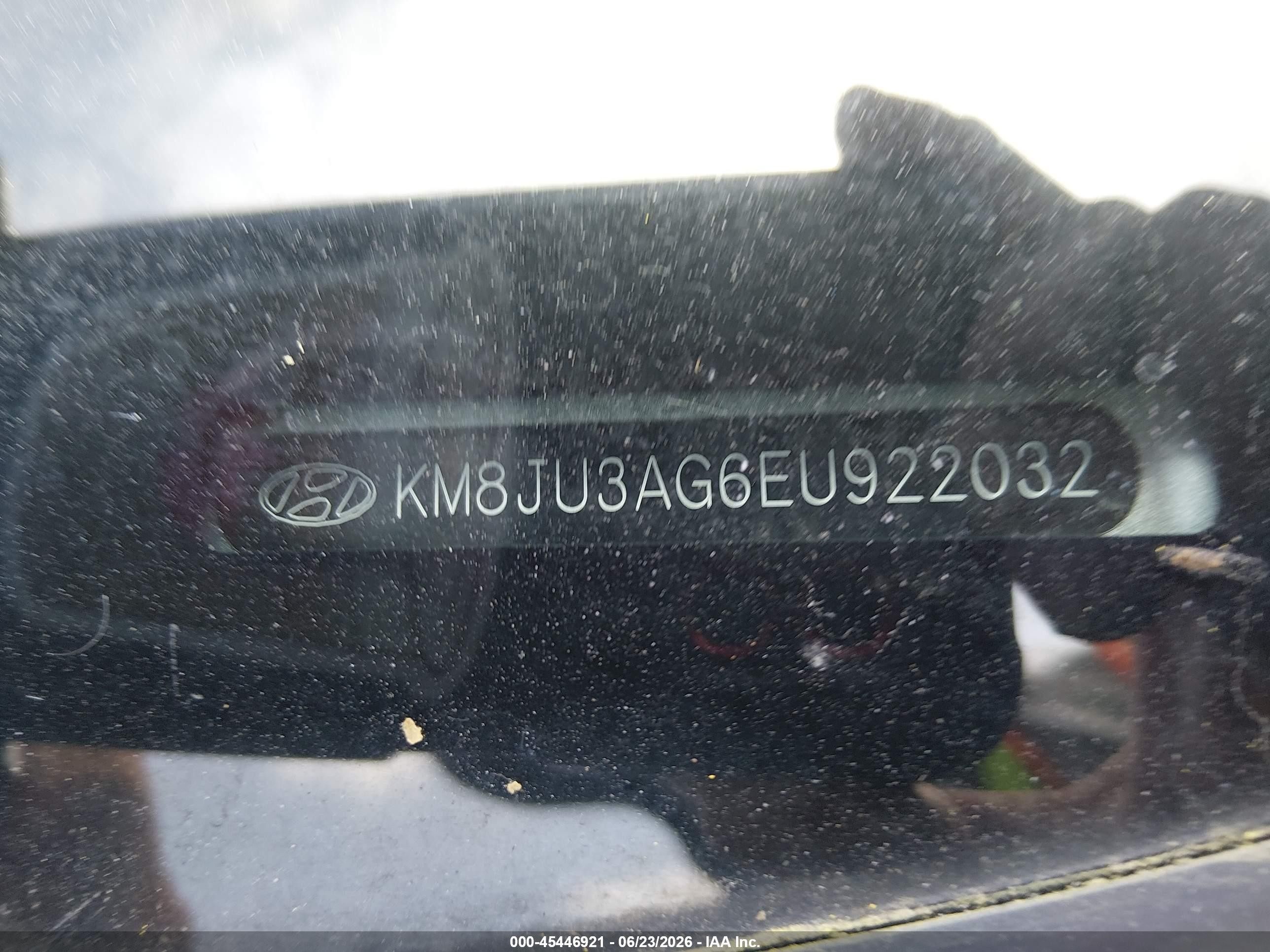2014 Hyundai Tucson VIN KM8JU3AG6EU922032 IAAI salvage auction — Normal Wear, Clear - Dealer Only (California), sold $2,325 on 2026-07-09 (photo 9)