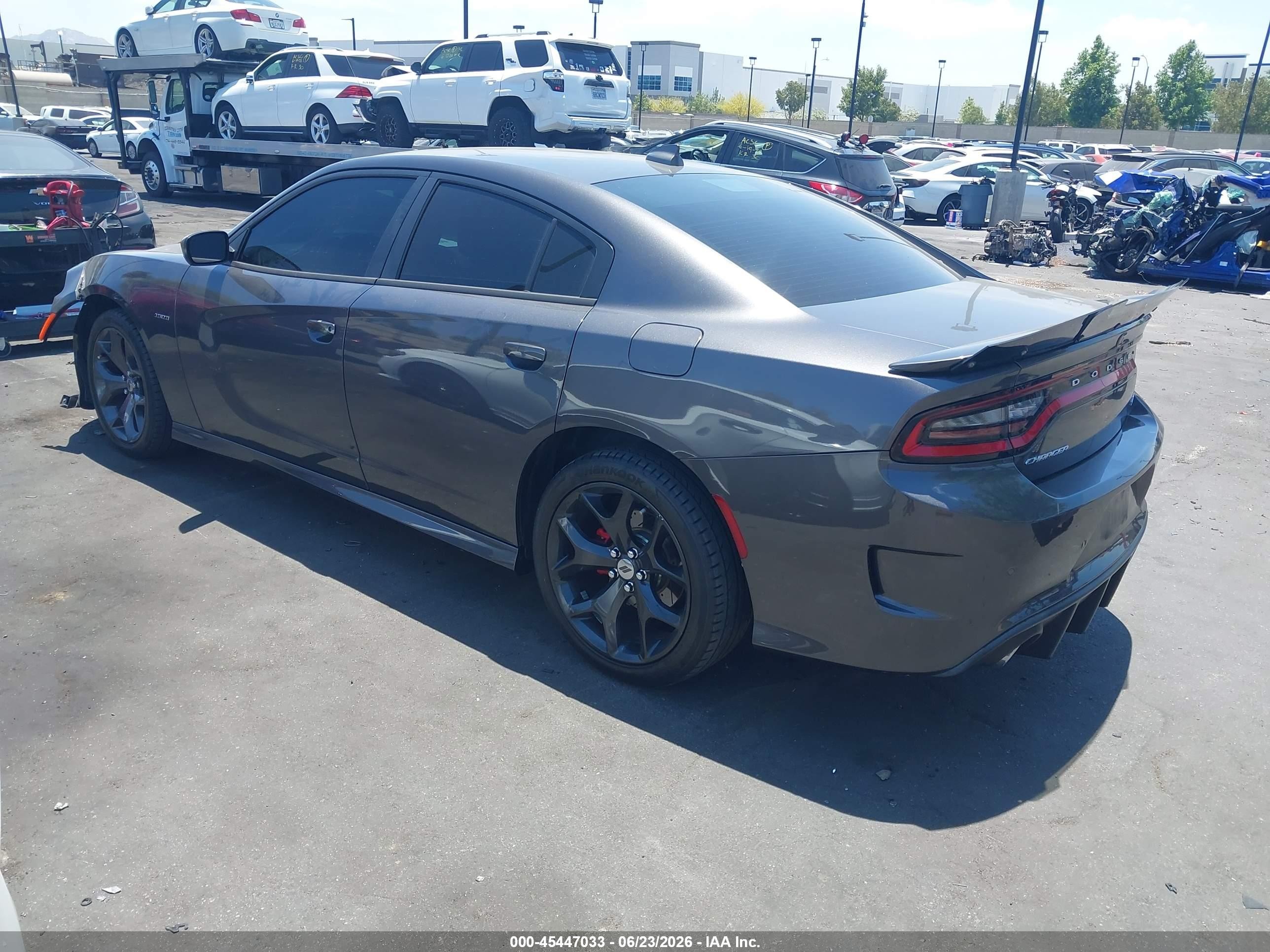 2019 Dodge Charger VIN 2C3CDXCT8KH598020 IAAI salvage auction — Front End, Salvage Certificate (California), sold $6,950 on 2026-07-10 (photo 3)