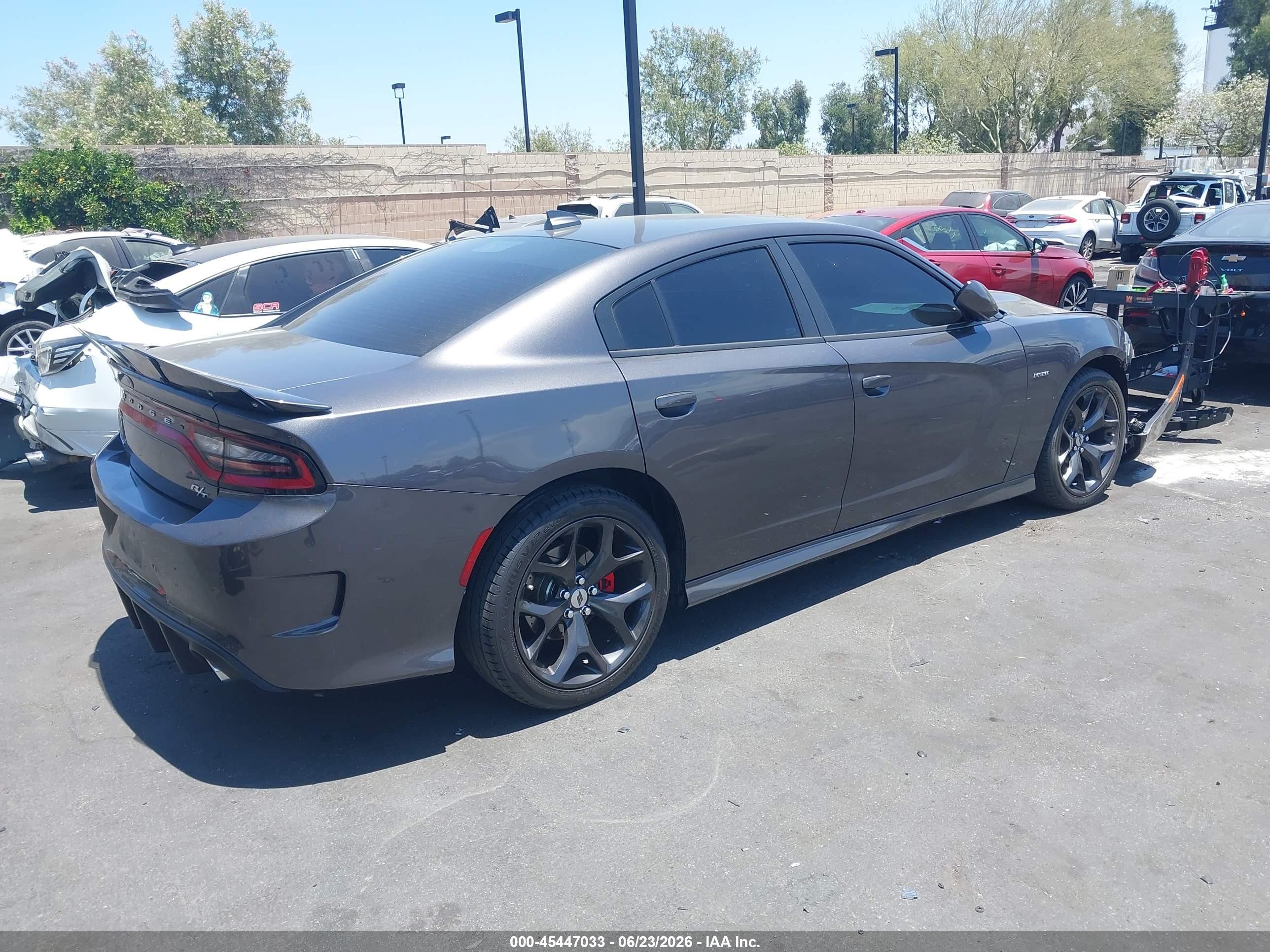 2019 Dodge Charger VIN 2C3CDXCT8KH598020 IAAI salvage auction — Front End, Salvage Certificate (California), sold $6,950 on 2026-07-10 (photo 4)