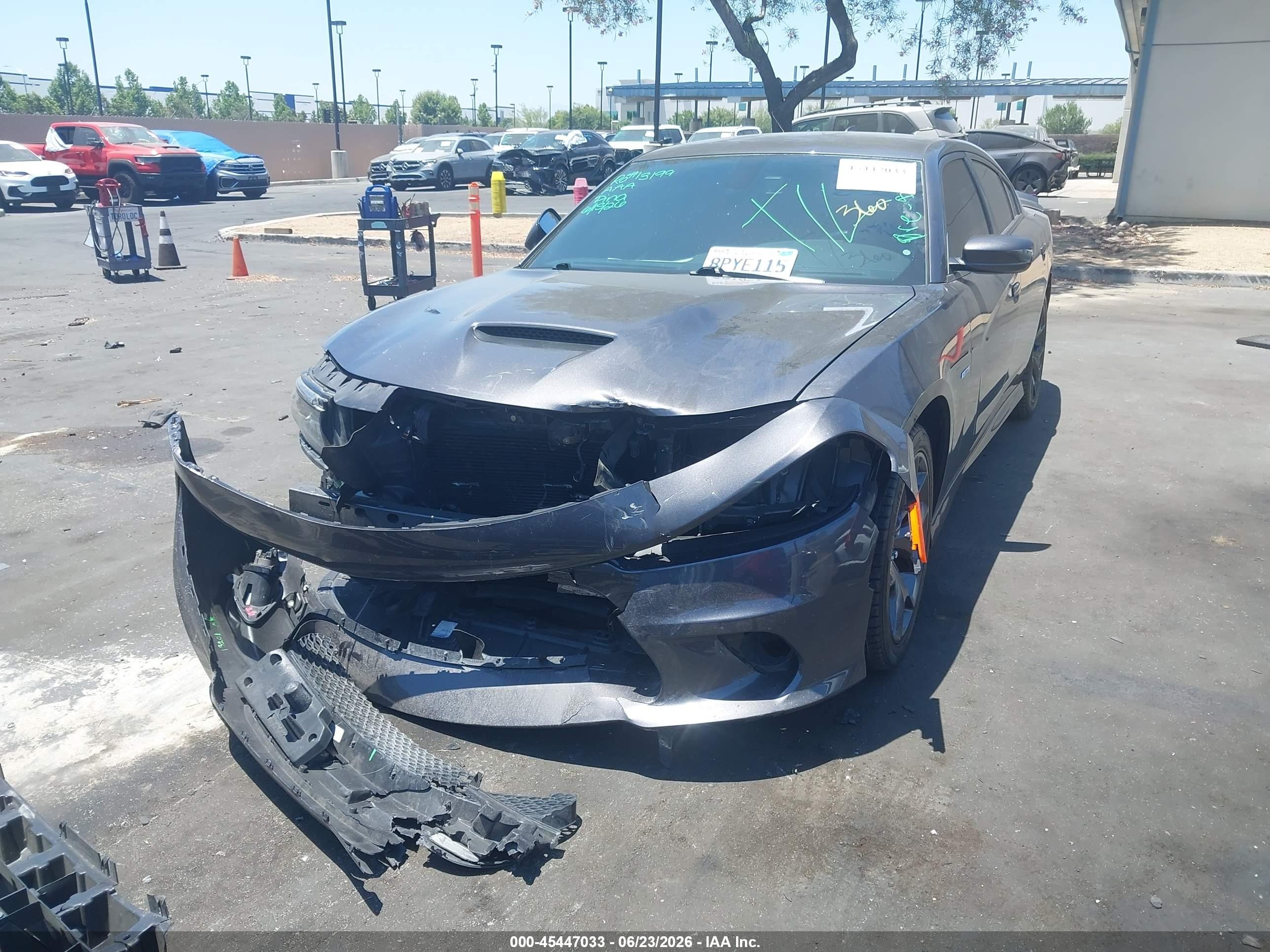 2019 Dodge Charger VIN 2C3CDXCT8KH598020 IAAI salvage auction — Front End, Salvage Certificate (California), sold $6,950 on 2026-07-10 (photo 6)