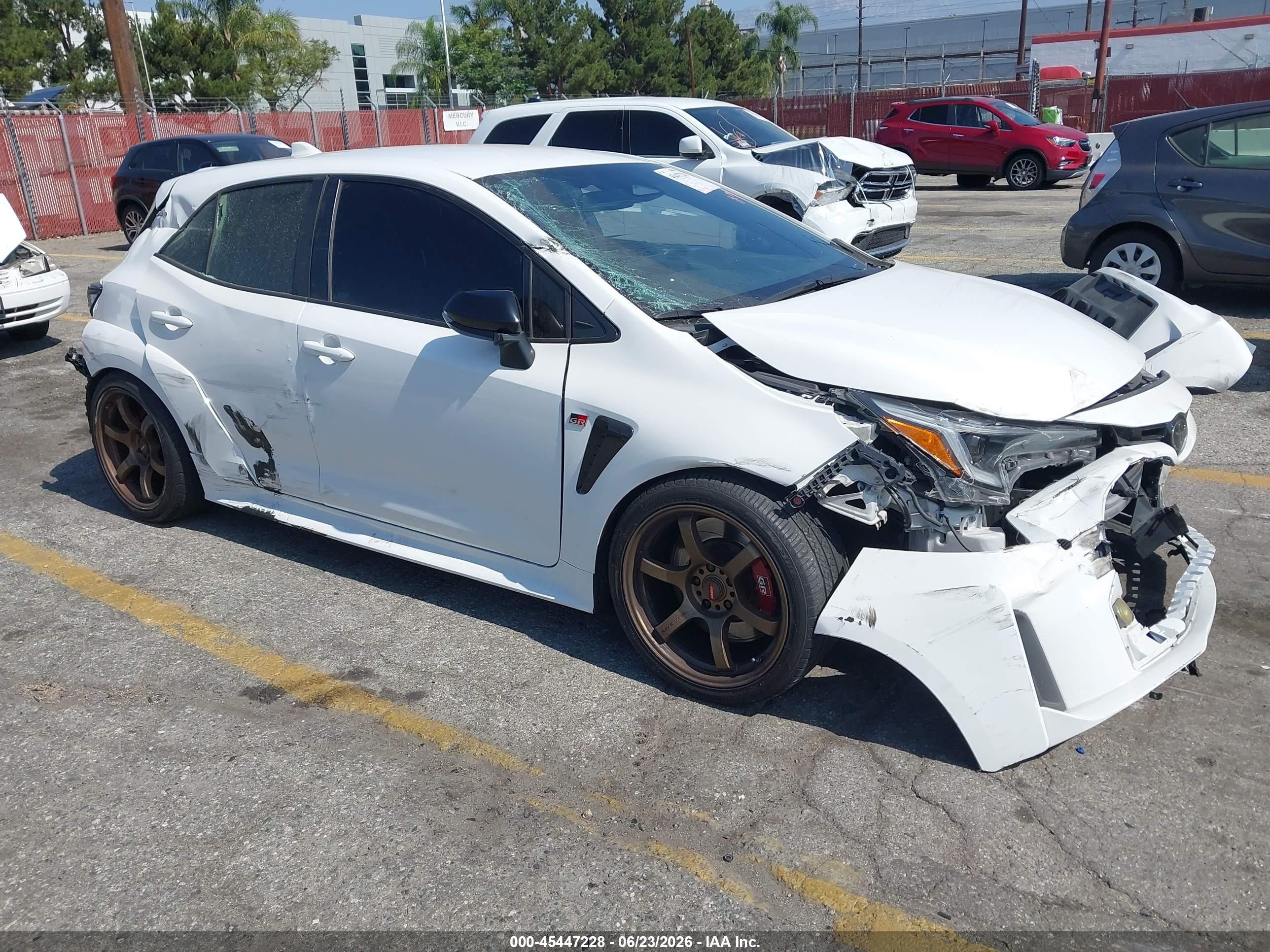 2023 Toyota GR Corolla VIN JTNABAAE2PA004484 — IAAI salvage auction photo