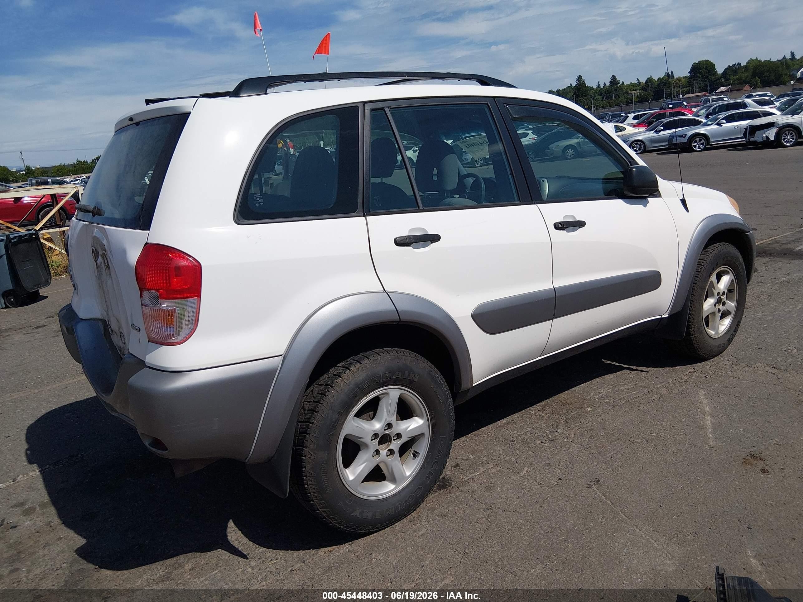 2002 Toyota RAV4 VIN JTEHH20VX26026877 IAAI salvage auction — Normal Wear, Clear-Dealer Only (Washington), sold $200 on 2026-07-09 (photo 4)