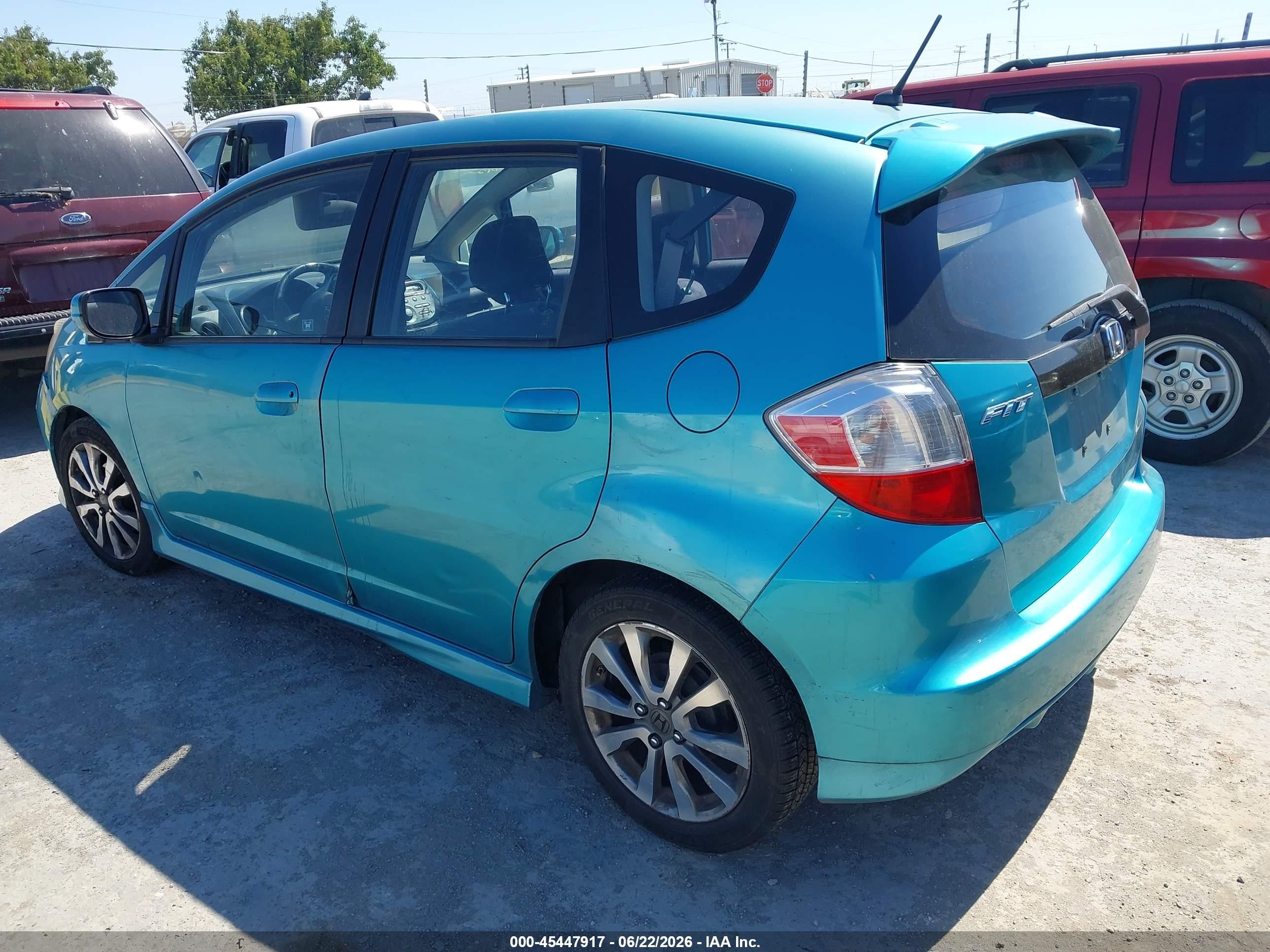2013 Honda Fit VIN JHMGE8H56DC050578 IAAI salvage auction — Normal Wear, Clear - Dealer Only (California), sold $475 on 2026-07-09 (photo 3)