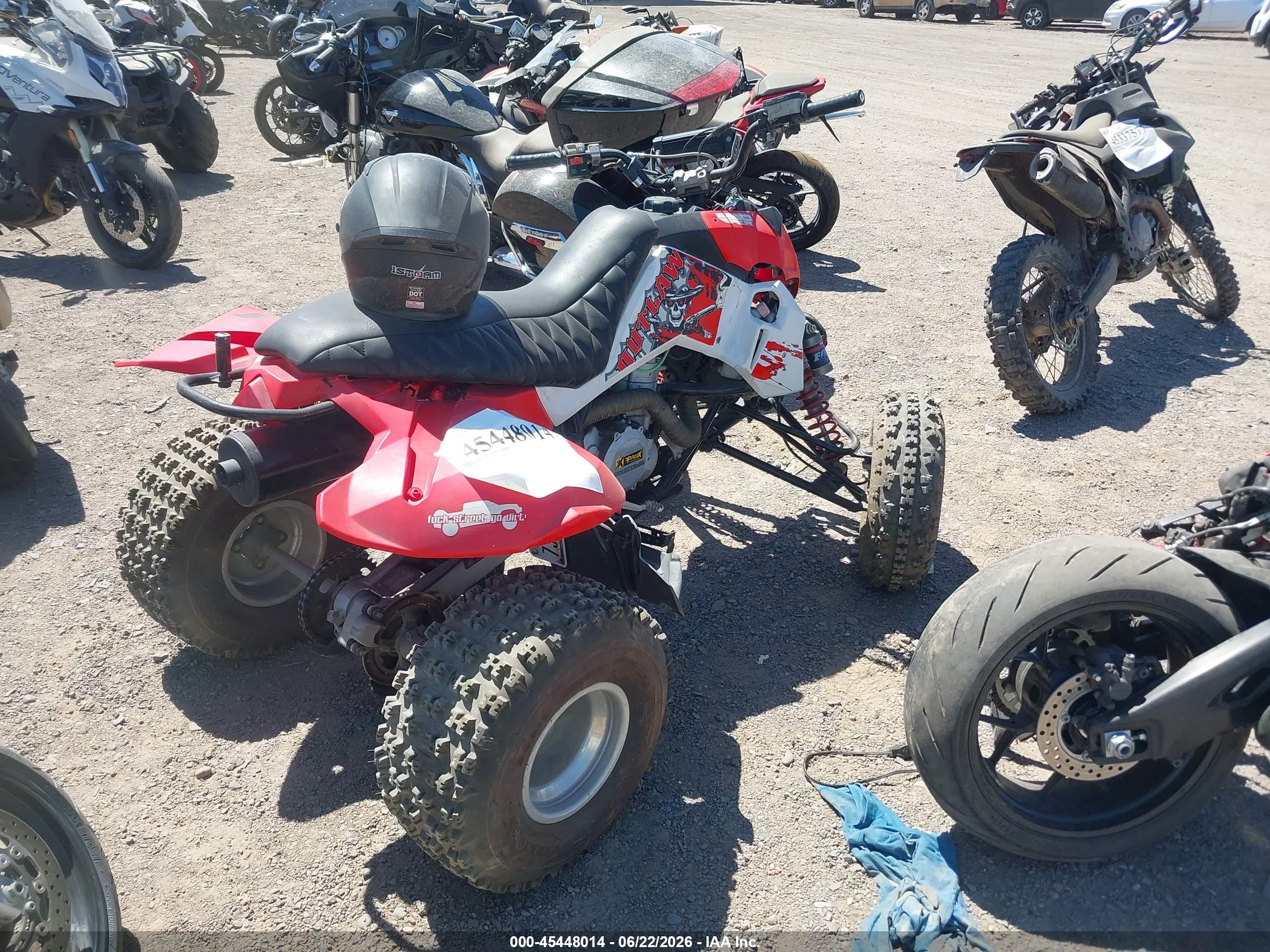 2008 Polaris OUTLAW VIN 4XAGJ45A28B306385 IAAI salvage auction — Unknown, Clear (Arizona), sold $800 on 2026-07-07 (photo 4)