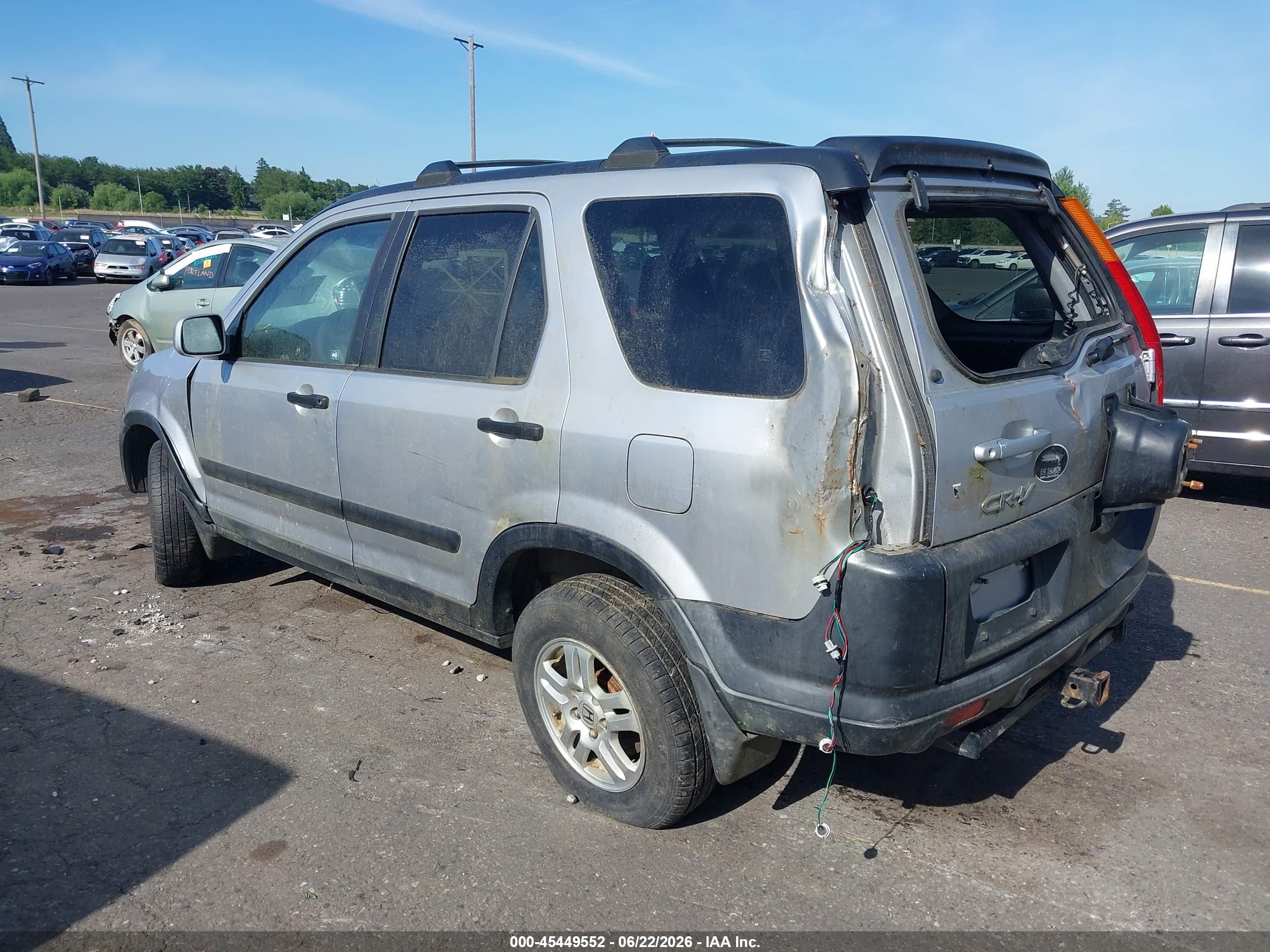 2002 Honda CR-V VIN JHLRD78822C079805 IAAI salvage auction — Normal Wear, Clear-Dealer Only (Washington), sold $225 on 2026-07-09 (photo 3)