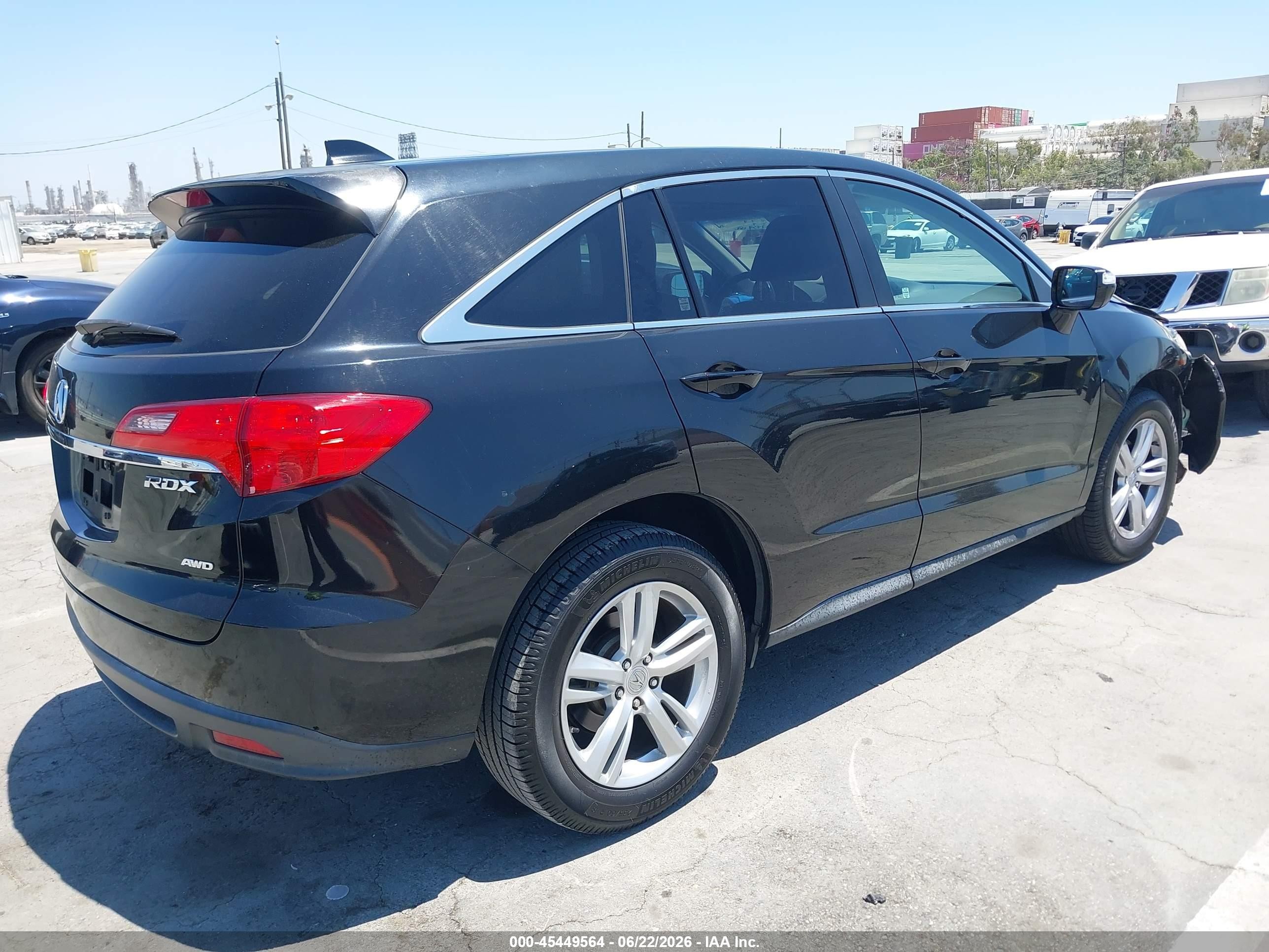 2014 Acura RDX VIN 5J8TB4H50EL021422 IAAI salvage auction — Front End, Salvage (California), sold $2,000 on 2026-07-10 (photo 4)