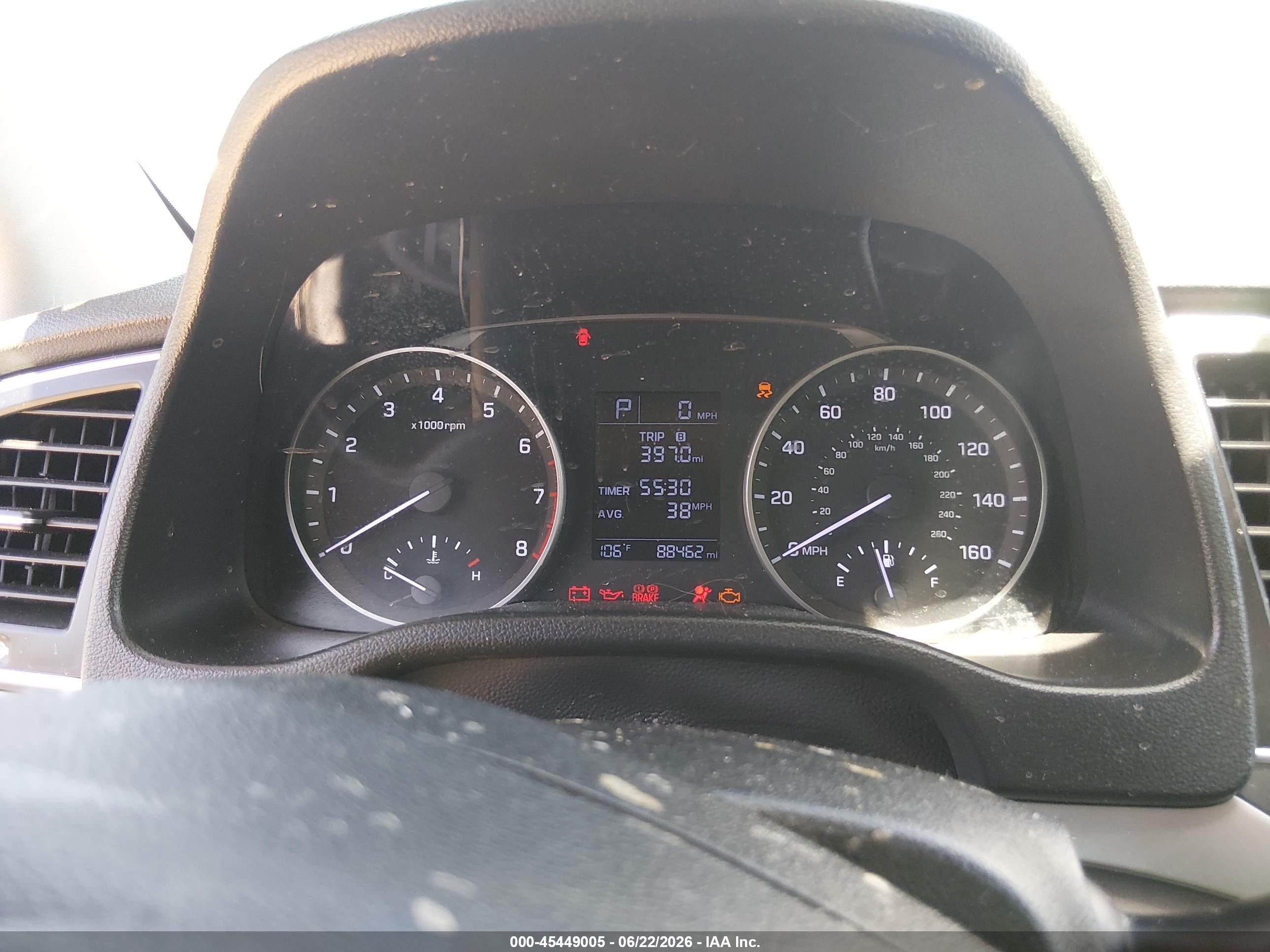 2017 Hyundai Elantra VIN KMHD74LF8HU422229 IAAI salvage auction — Front End, Salvage (Arizona), sold $525 on 2026-07-09 (photo 7)