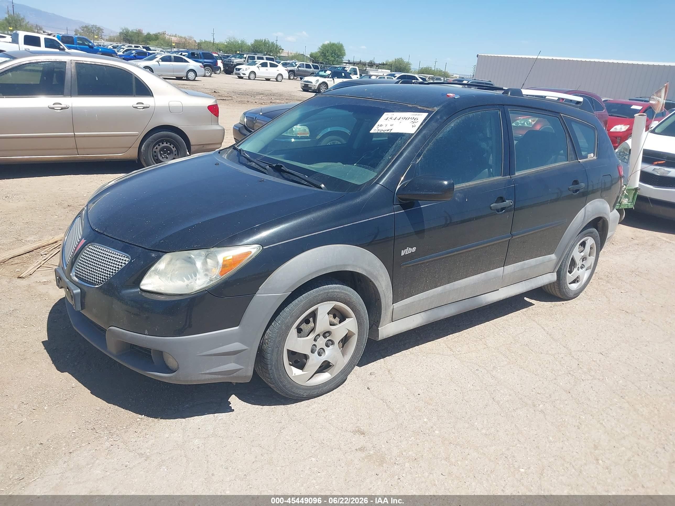 2005 Pontiac Vibe VIN 5Y2SL63855Z459712 IAAI salvage auction — Normal Wear, Clear-Dealer Only (Arizona), sold $800 on 2026-07-07 (photo 2)