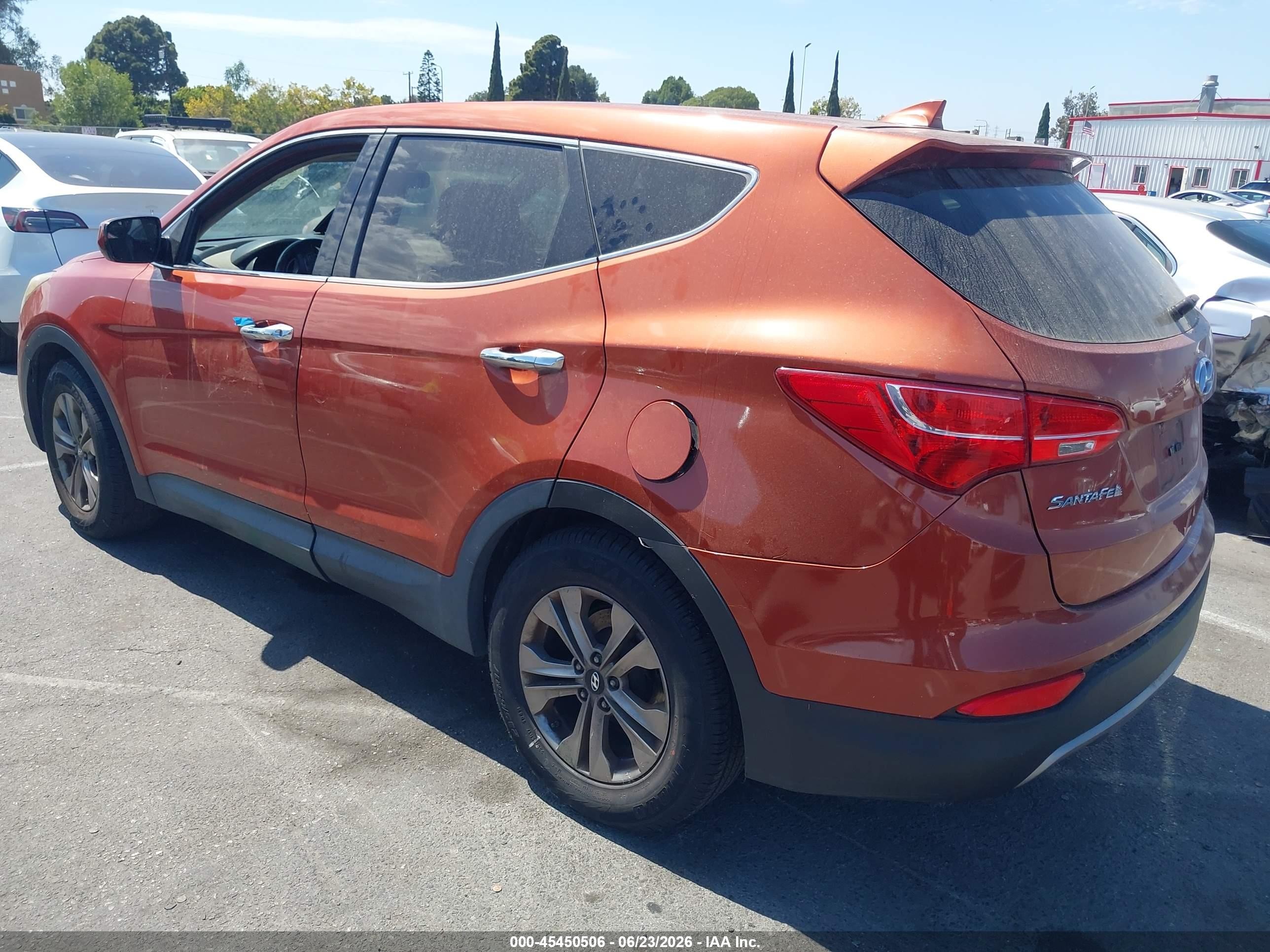 2016 Hyundai Santa Fe VIN 5XYZT3LBXGG326468 IAAI salvage auction — Normal Wear, Clear - Dealer Only (California), sold $350 on 2026-07-02 (photo 3)