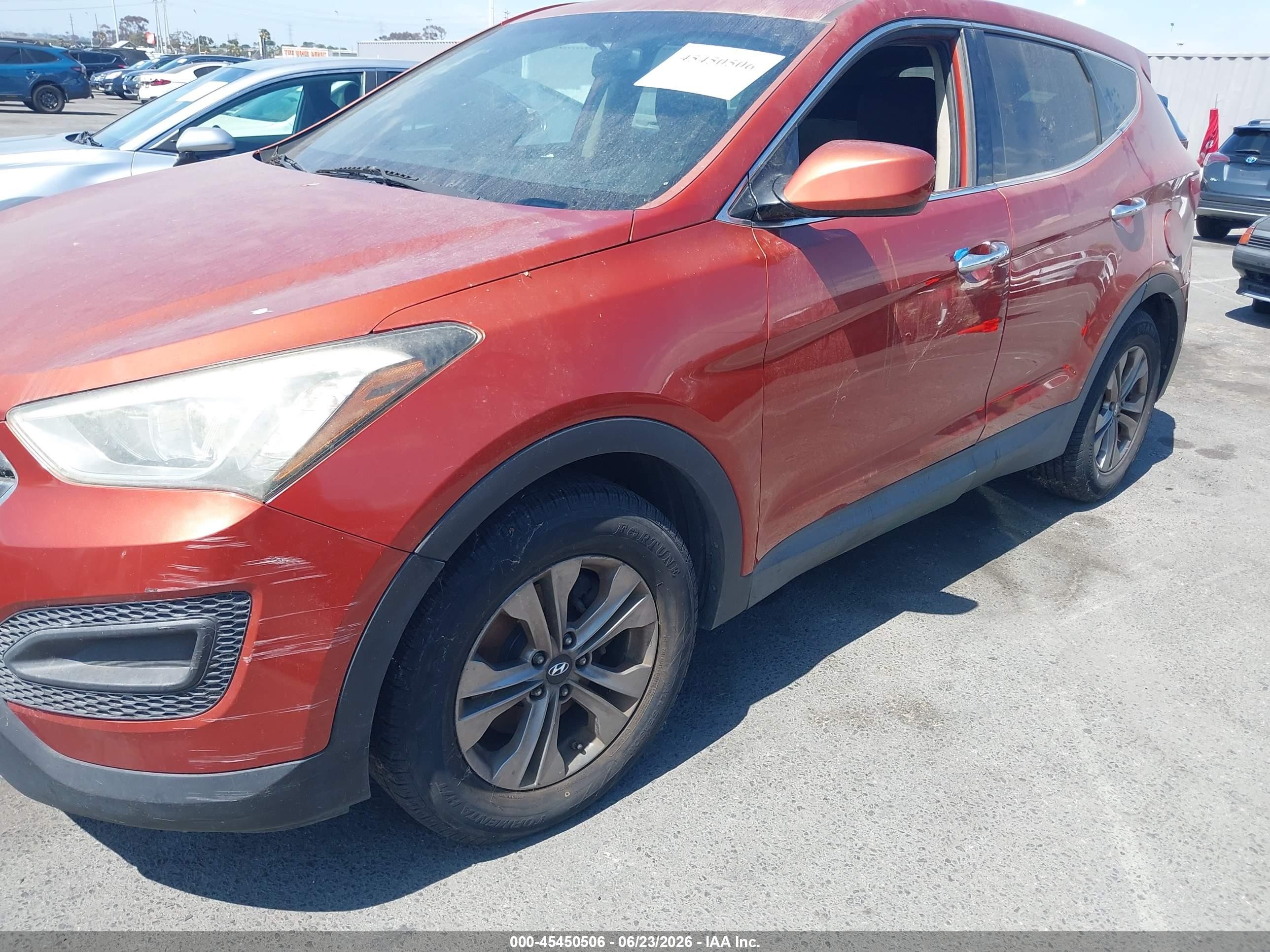 2016 Hyundai Santa Fe VIN 5XYZT3LBXGG326468 IAAI salvage auction — Normal Wear, Clear - Dealer Only (California), sold $350 on 2026-07-02 (photo 6)