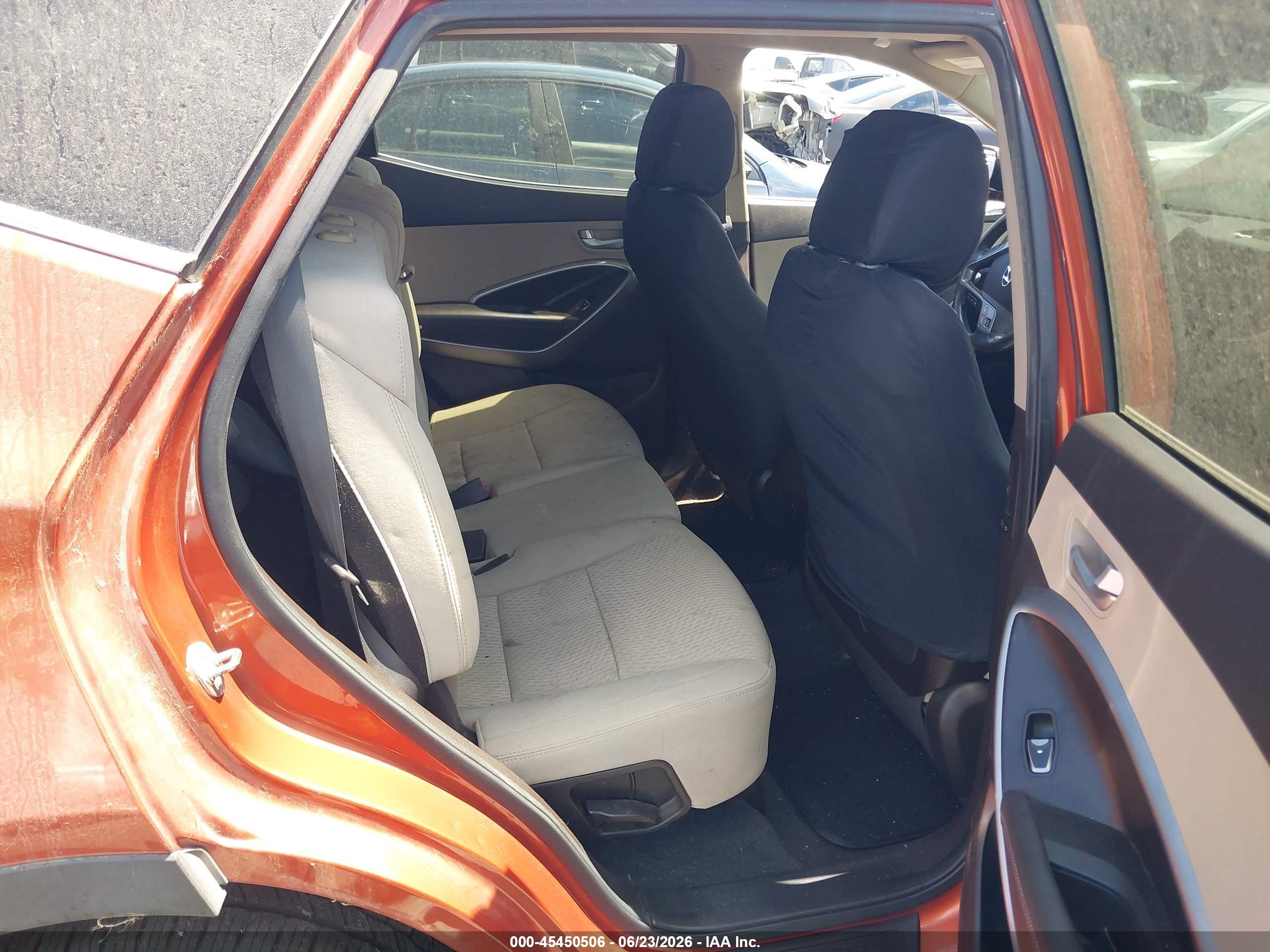 2016 Hyundai Santa Fe VIN 5XYZT3LBXGG326468 IAAI salvage auction — Normal Wear, Clear - Dealer Only (California), sold $350 on 2026-07-02 (photo 8)