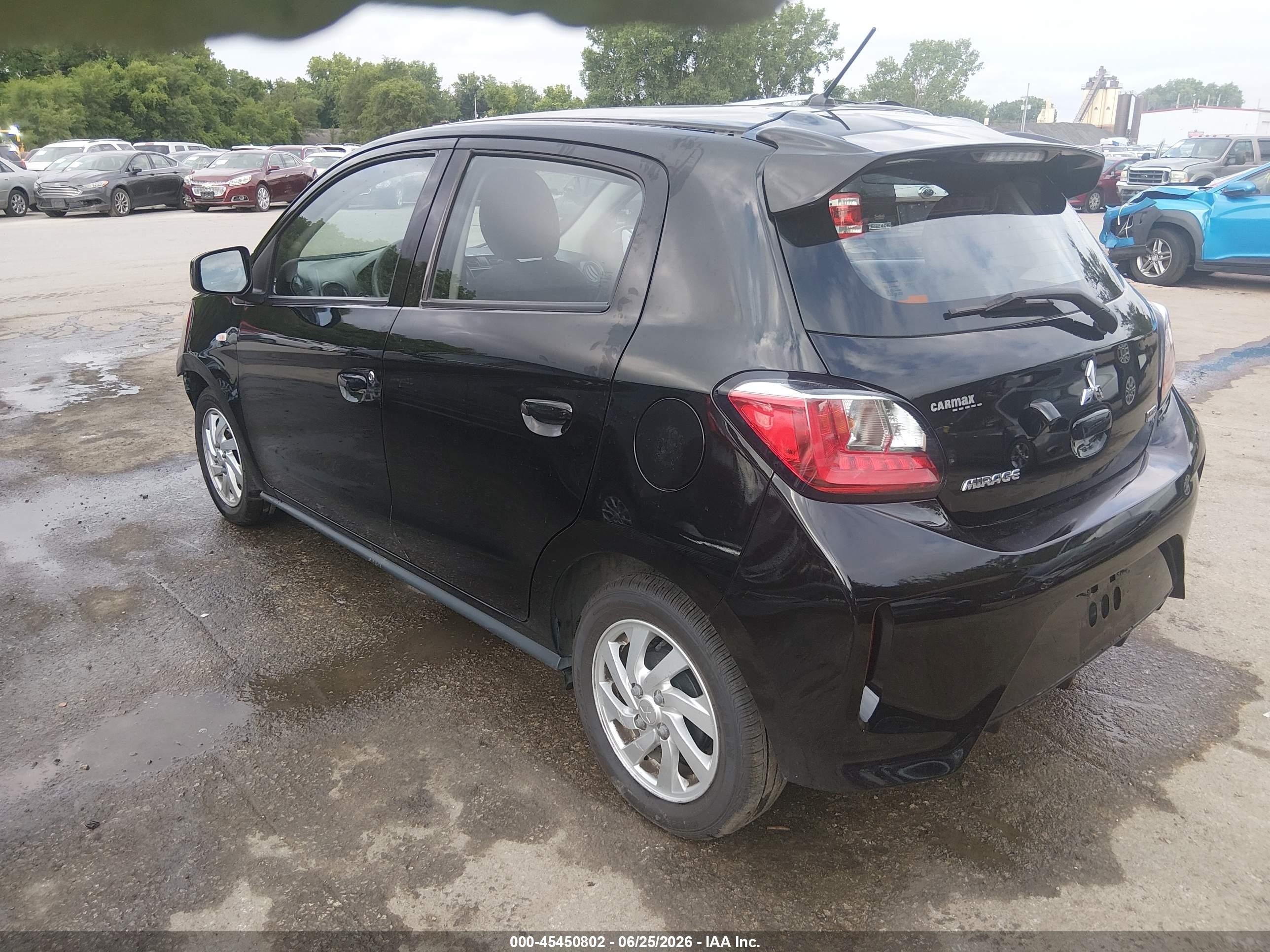 2022 Mitsubishi Mirage VIN ML32AUHJ0NH001512 IAAI salvage auction — Front End, Salvage (Kansas), sold $1,550 on 2026-09-03 (photo 3)
