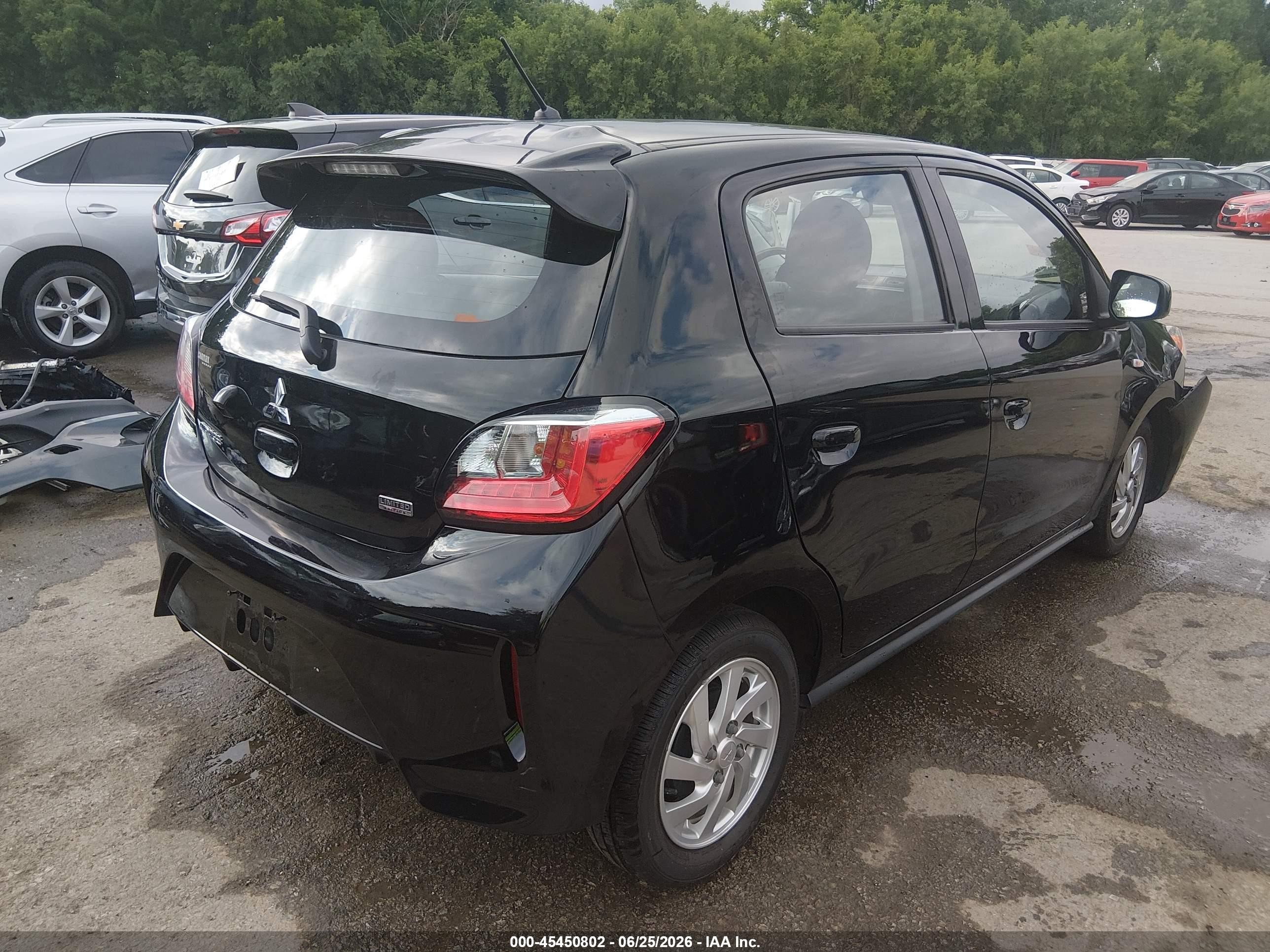 2022 Mitsubishi Mirage VIN ML32AUHJ0NH001512 IAAI salvage auction — Front End, Salvage (Kansas), sold $1,550 on 2026-09-03 (photo 4)