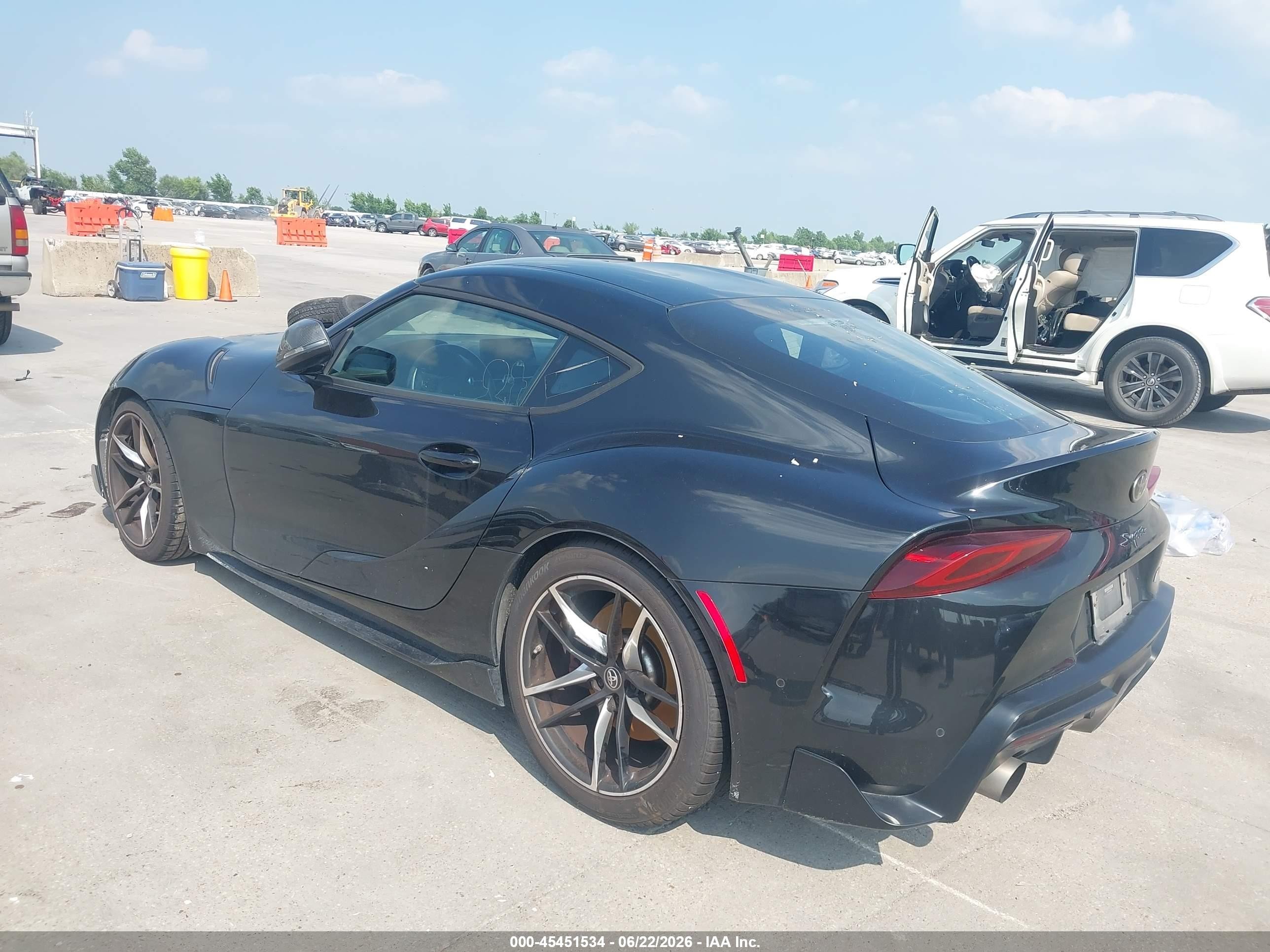 2021 Toyota Supra VIN WZ1DB0C02MW039569 IAAI salvage auction — Water/Flood, Salvage (Texas), sold $21,300 on 2026-08-12 (photo 3)