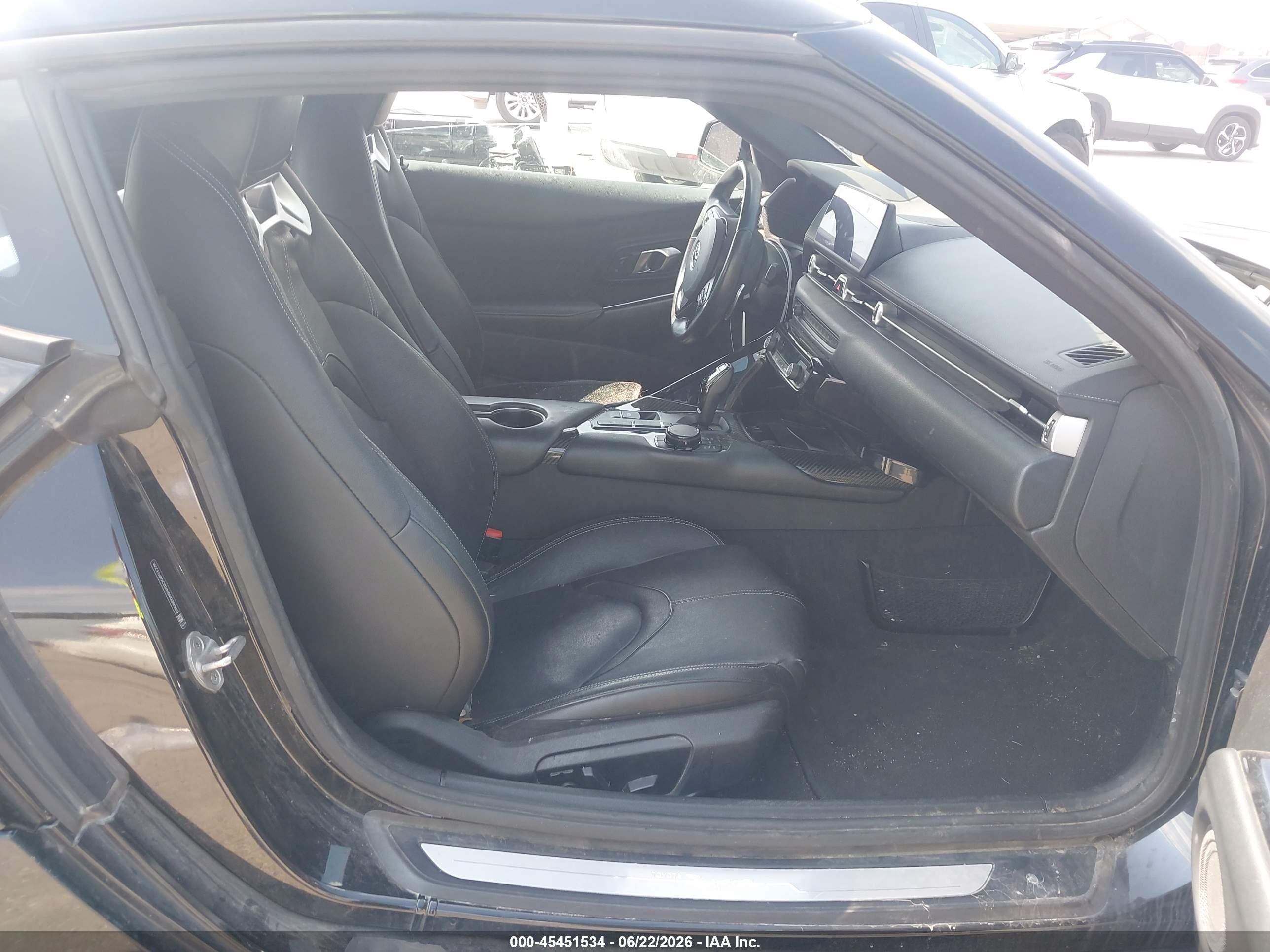 2021 Toyota Supra VIN WZ1DB0C02MW039569 IAAI salvage auction — Water/Flood, Salvage (Texas), sold $21,300 on 2026-08-12 (photo 8)