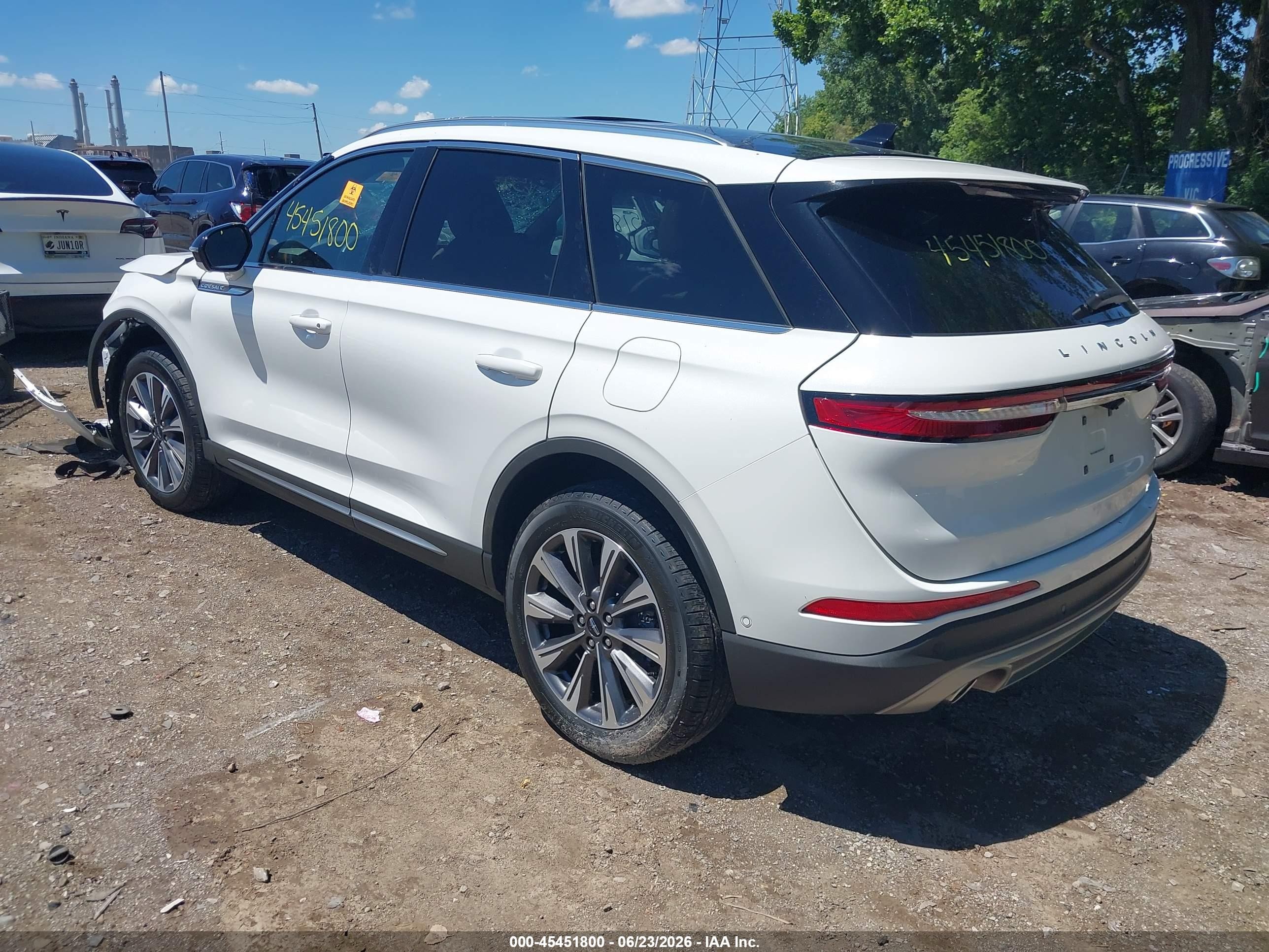 2022 Lincoln Corsair VIN 5LMCJ2C93NUL17201 IAAI salvage auction — Front End, Salvage (Indiana), sold $1,950 on 2026-09-09 (photo 3)