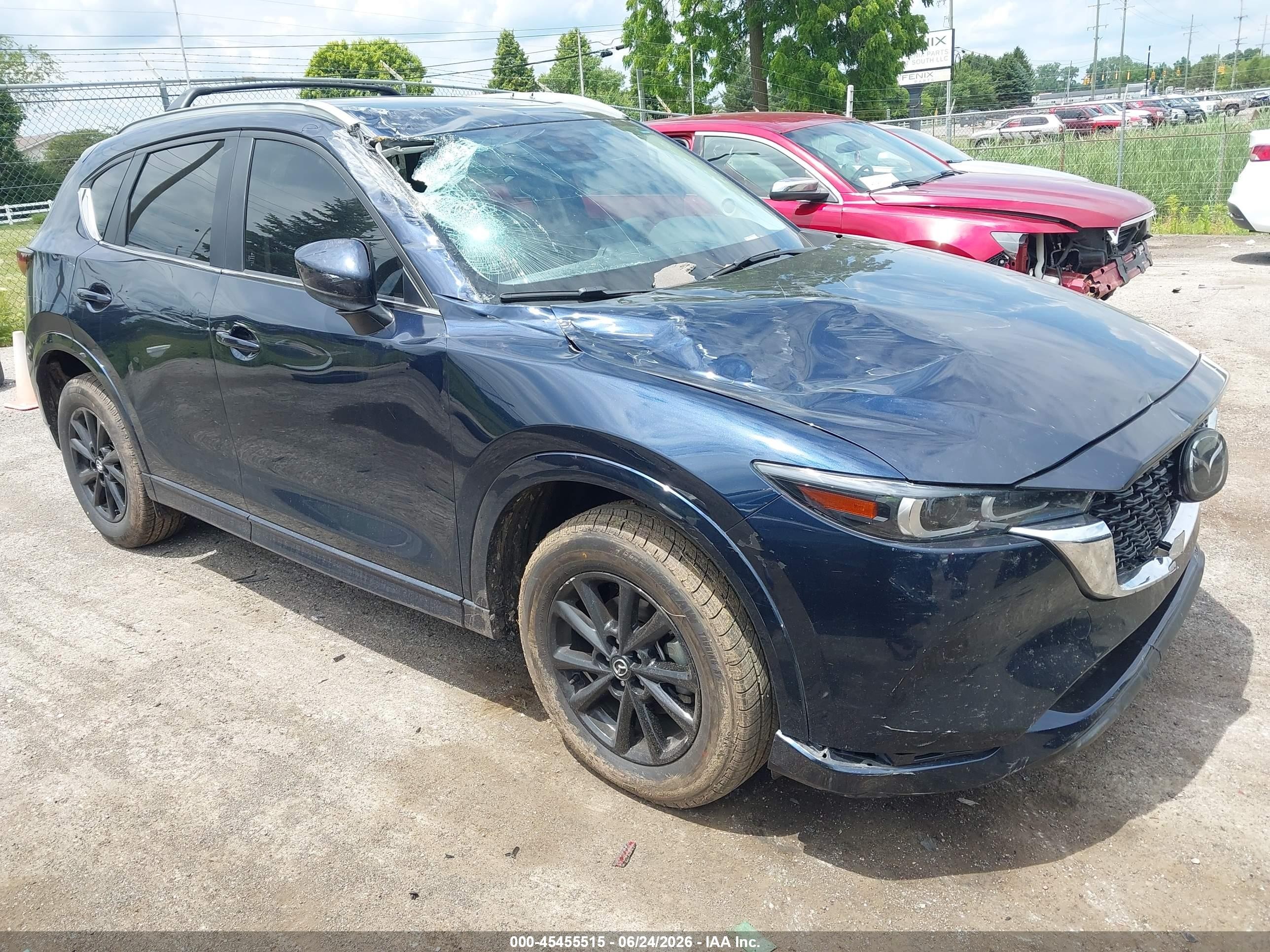 2024 Mazda Cx-5 VIN JM3KFBCL9R0435614 IAAI salvage auction — Side, Salvage (Florida), sold $5,400 on 2026-09-03 (photo 1)