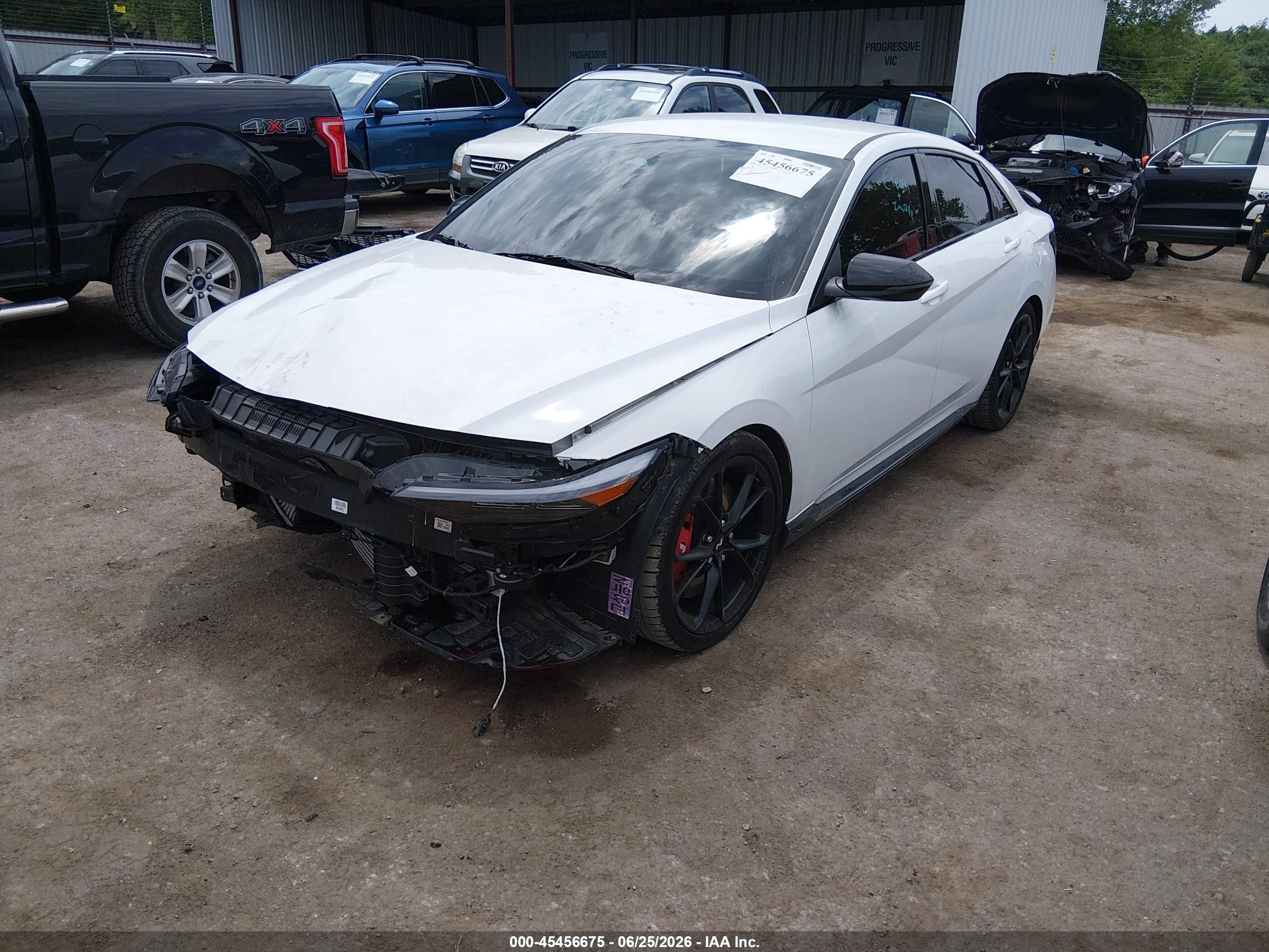 2025 Hyundai Elantra n VIN KMHLW4DK4SU029054 IAAI salvage auction — Front End, Clear (Oklahoma), sold $7,550 on 2026-09-09 (photo 2)