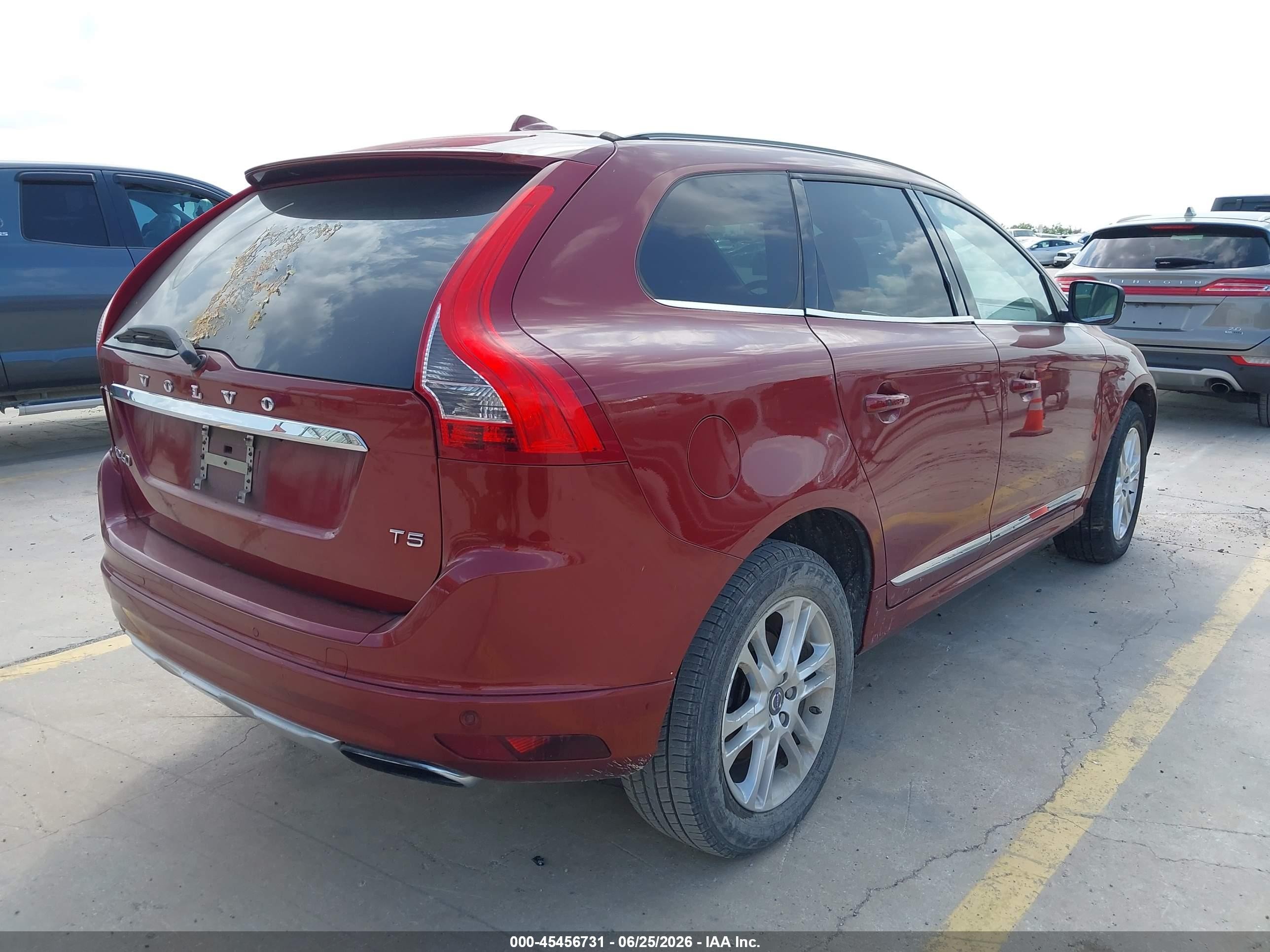 2015 Volvo XC60 VIN YV440MDM0F2726392 IAAI salvage auction — Front End, Original (Texas), sold $1,300 on 2026-09-11 (photo 4)