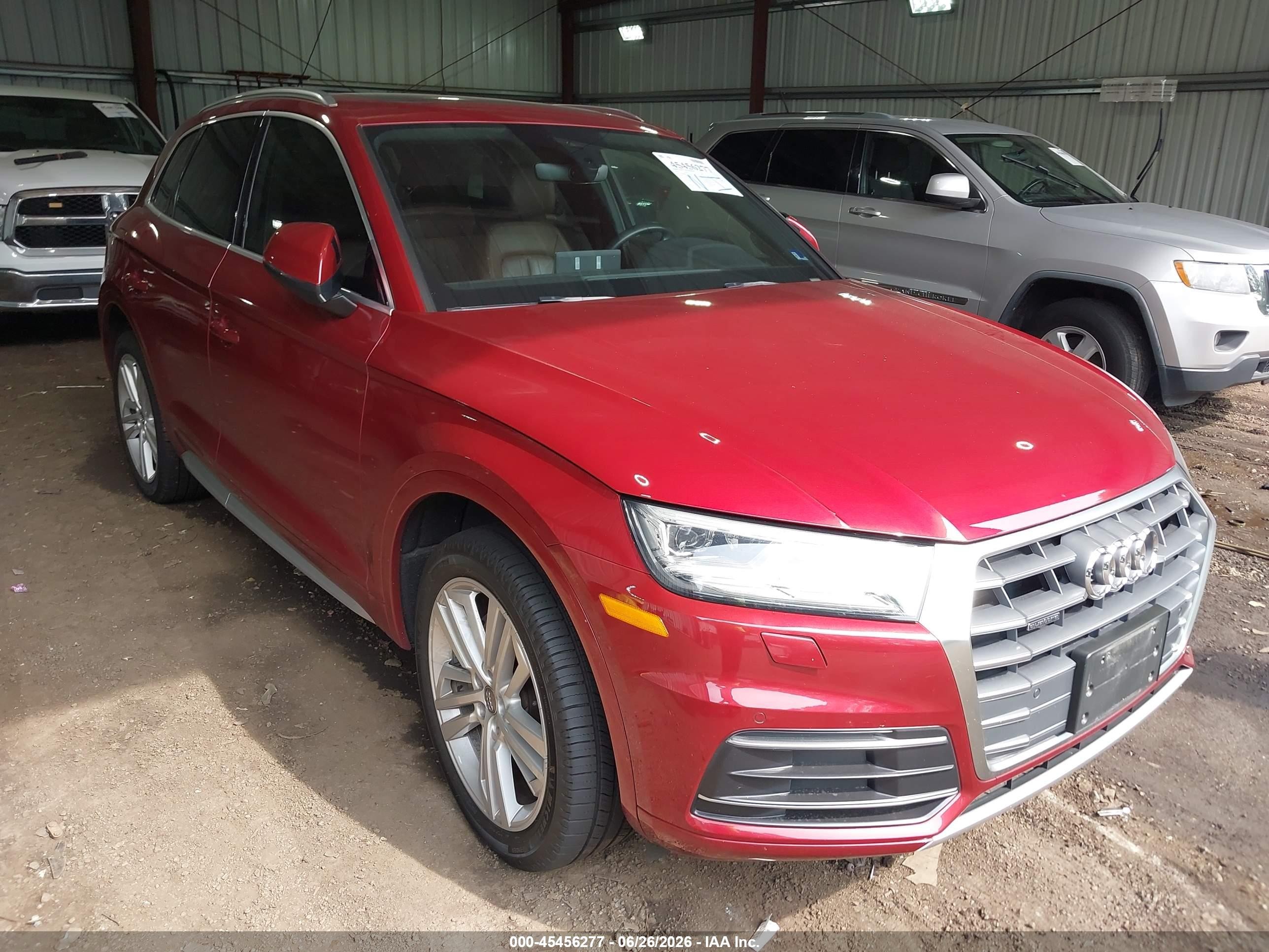2018 Audi Q5 VIN WA1BNAFY5J2232140 IAAI salvage auction — Water/Flood, Salvage (Virginia), sold $4,650 on 2026-09-12 (photo 1)