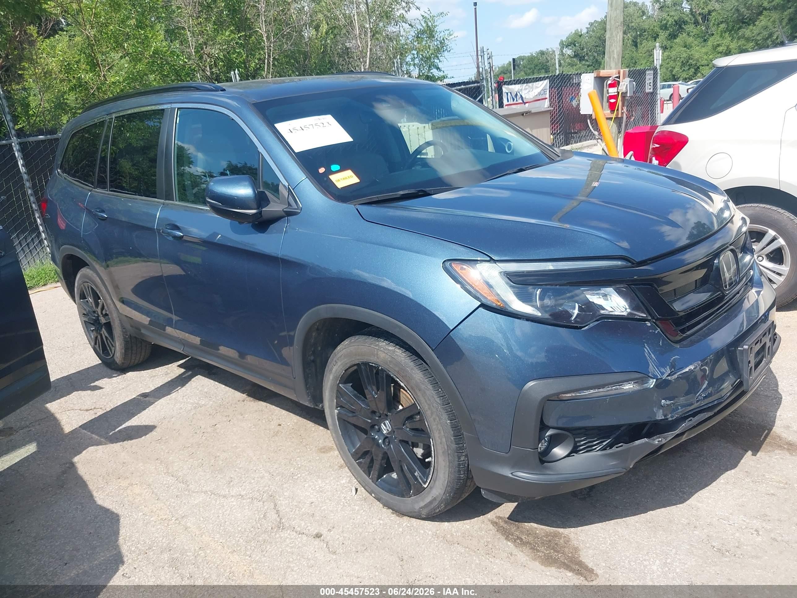 2022 Honda Pilot VIN 5FNYF6H2XNB046583 — IAAI salvage auction photo
