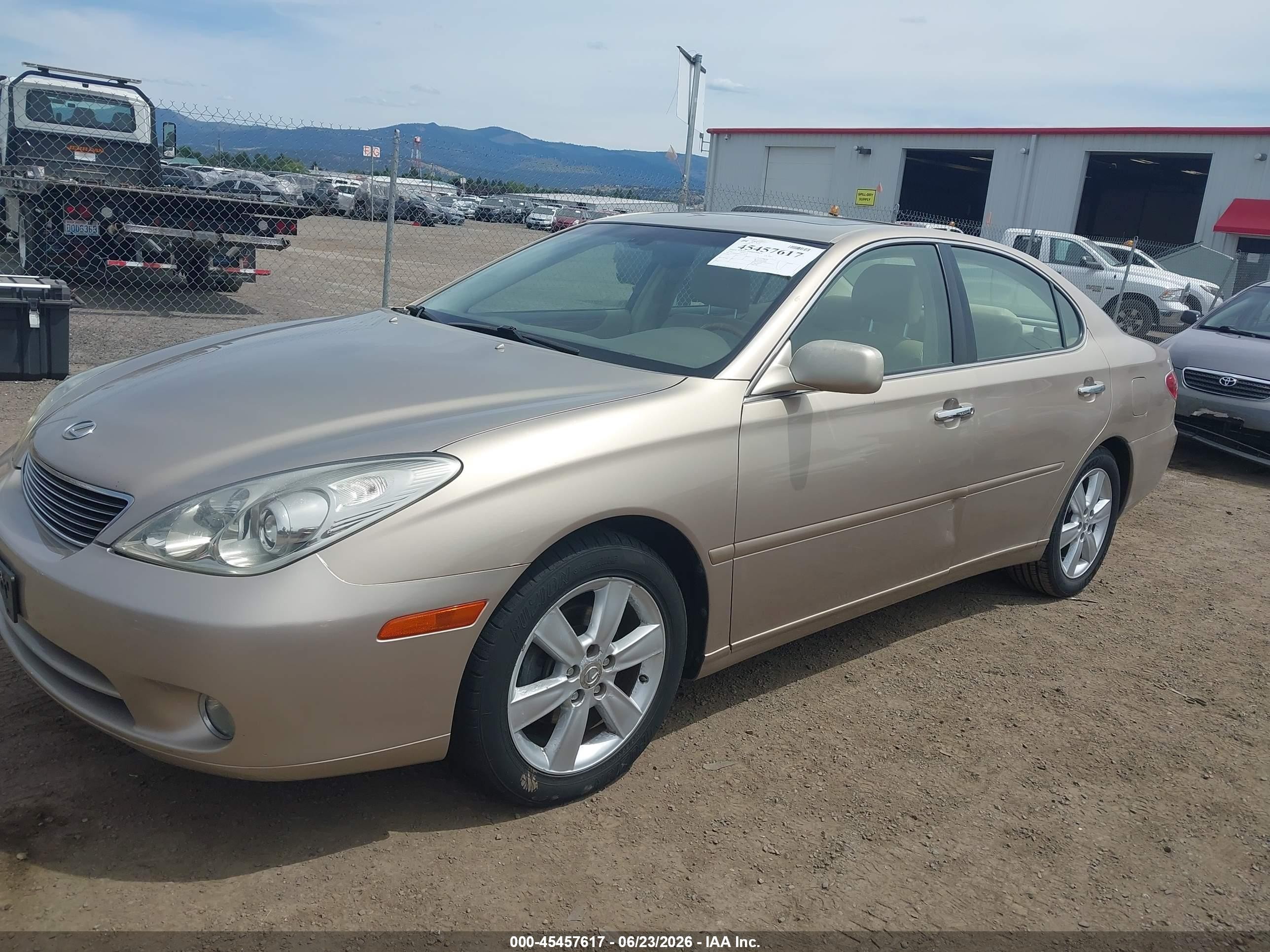 2005 Lexus ES VIN JTHBA30G555121331 IAAI salvage auction — Side, Bill Of Sale (Washington), sold $1,100 on 2026-10-07 (photo 2)
