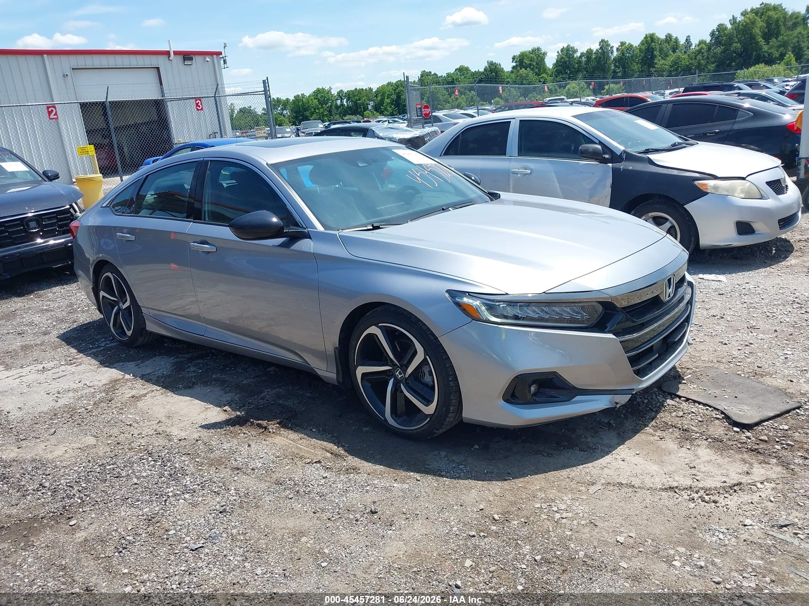 2022 Honda Accord VIN 1HGCV2F38NA018311 IAAI salvage auction — Front End, Salvage (Idaho), sold $11,900 on 2026-07-04 (photo 1)