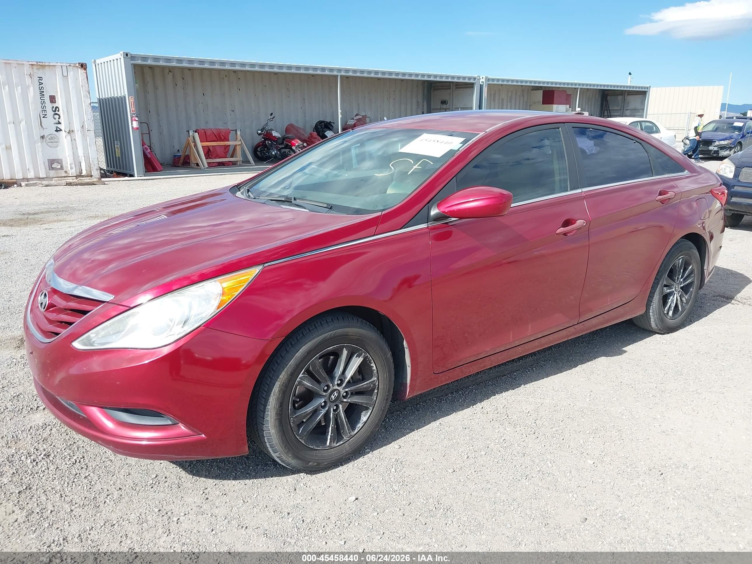 2012 Hyundai Sonata VIN 5NPEB4AC4CH368351 IAAI salvage auction — Vandalized, Salvage (California), sold $500 on 2026-07-09 (photo 2)