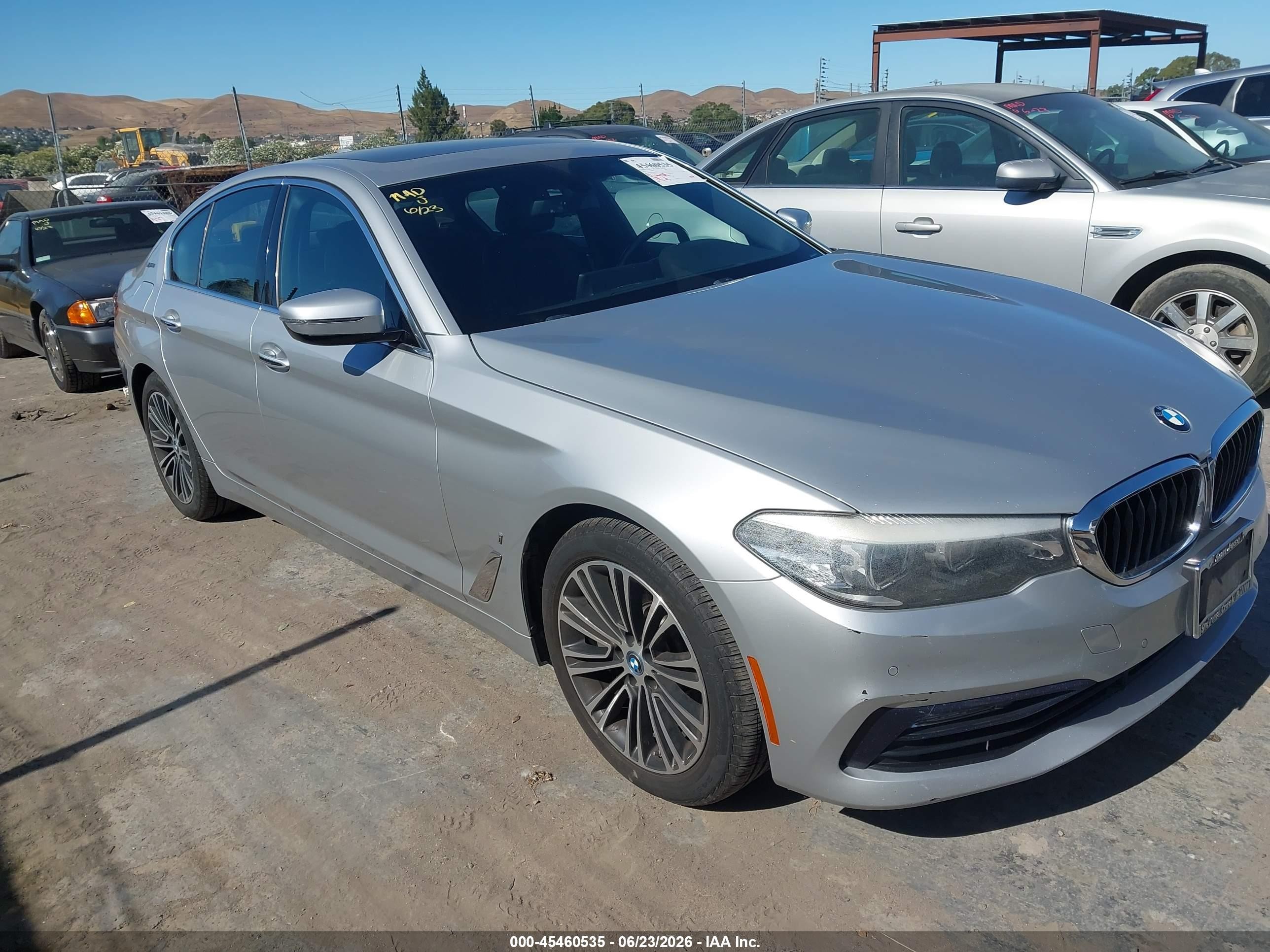 2018 BMW 5 Series VIN WBAJA9C55JB033074 IAAI salvage auction — Normal Wear, Clear - Dealer Only (California), sold $5,150 on 2026-07-09 (photo 1)