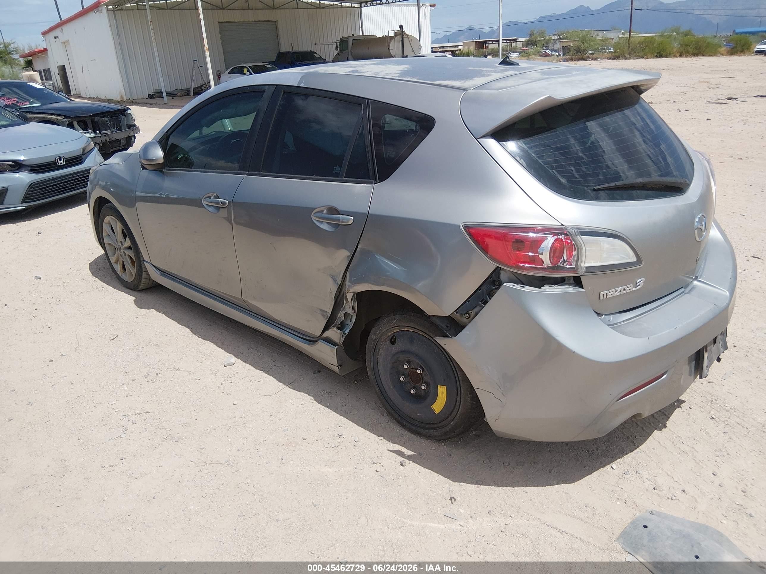 2010 Mazda 3 VIN JM1BL1H56A1245516 IAAI salvage auction — Rear End, Salvage (Arizona), sold $875 on 2026-09-26 (photo 3)