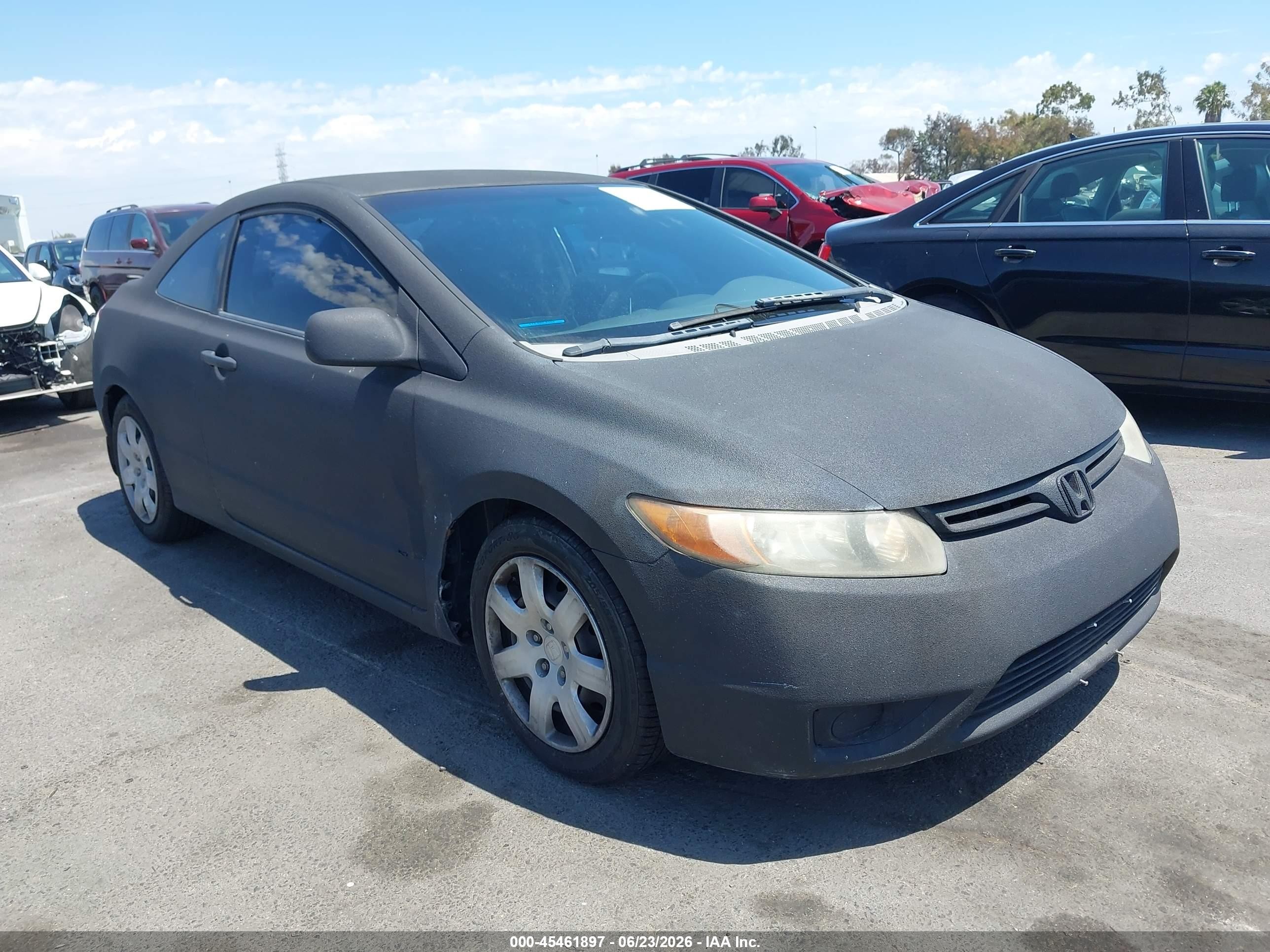 2007 Honda Civic VIN 2HGFG12637H575083 IAAI salvage auction — Normal Wear, Clear - Dealer Only (California), sold $350 on 2026-07-09 (photo 1)