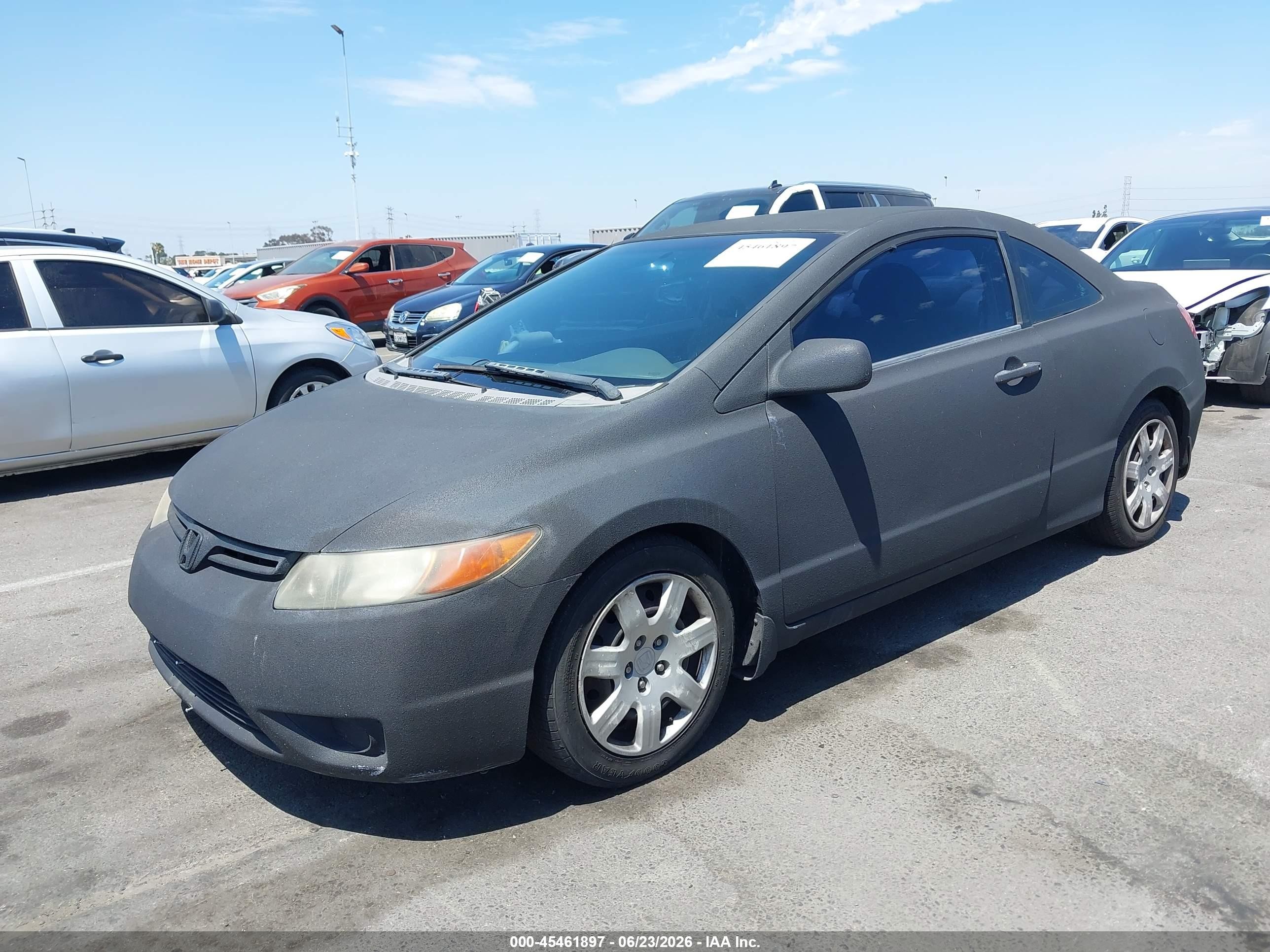 2007 Honda Civic VIN 2HGFG12637H575083 IAAI salvage auction — Normal Wear, Clear - Dealer Only (California), sold $350 on 2026-07-09 (photo 2)