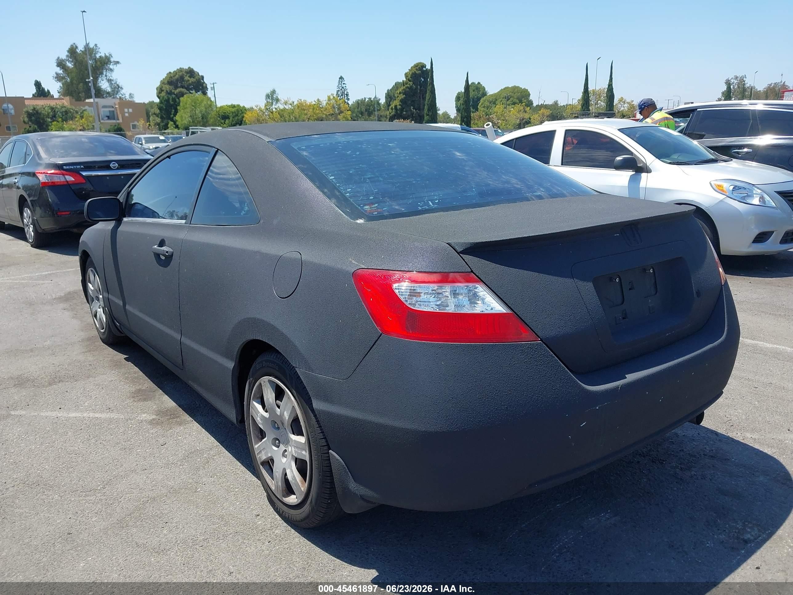 2007 Honda Civic VIN 2HGFG12637H575083 IAAI salvage auction — Normal Wear, Clear - Dealer Only (California), sold $350 on 2026-07-09 (photo 3)