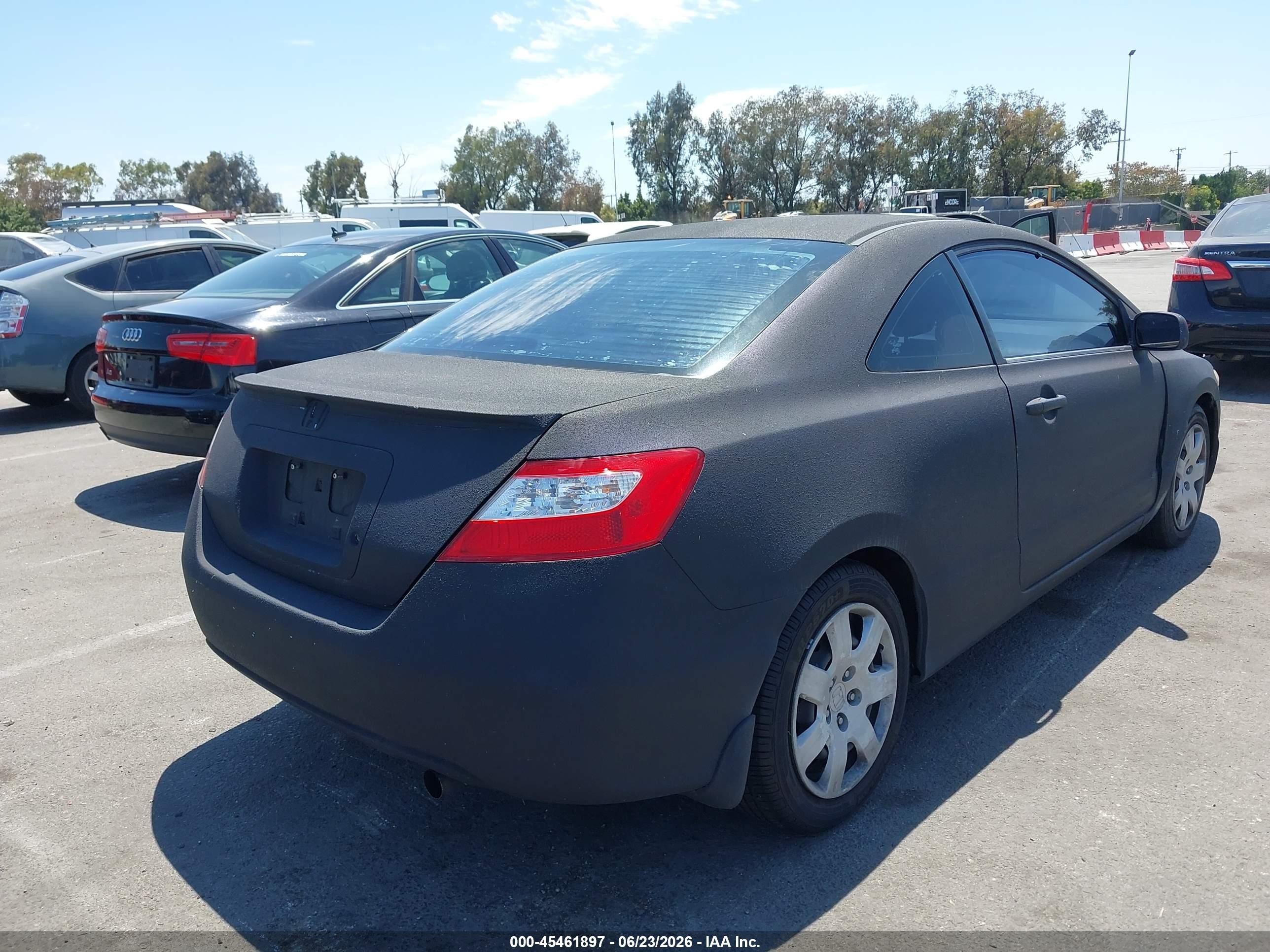 2007 Honda Civic VIN 2HGFG12637H575083 IAAI salvage auction — Normal Wear, Clear - Dealer Only (California), sold $350 on 2026-07-09 (photo 4)