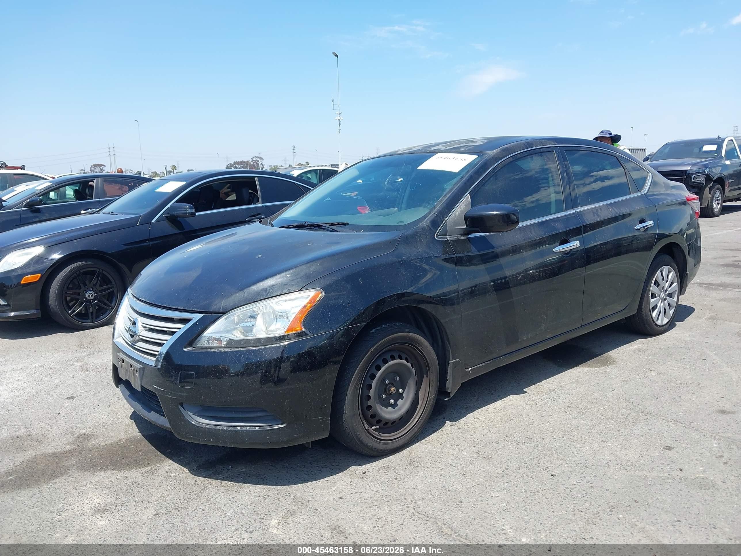 2014 Nissan Sentra VIN 3N1AB7AP7EY281166 IAAI salvage auction — Normal Wear, Clear - Dealer Only (California), sold $600 on 2026-07-09 (photo 2)